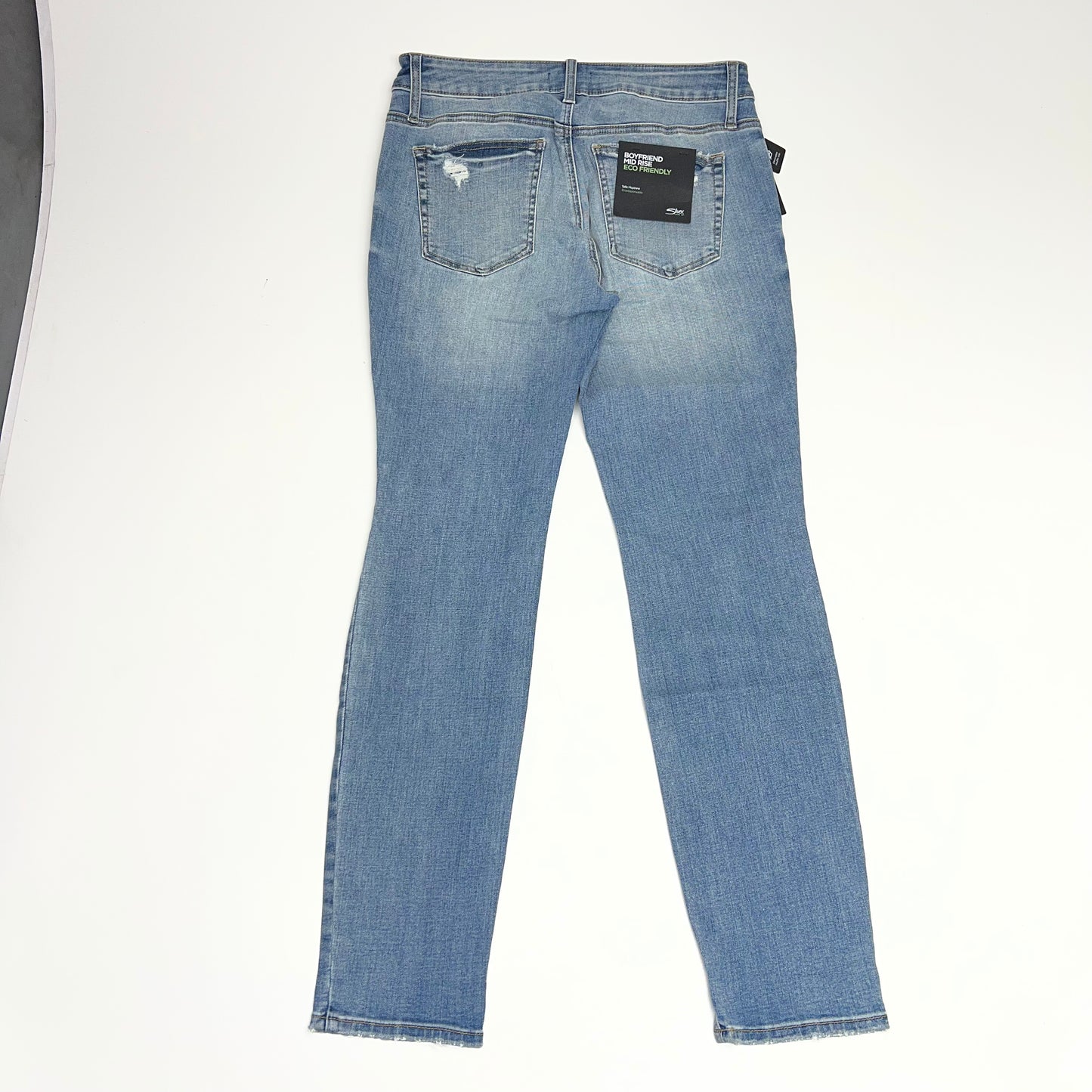 SILVER JEANS CO Boyfriend Mid Rise Distressed Jeans Women's Sz 30/29 Light Wash