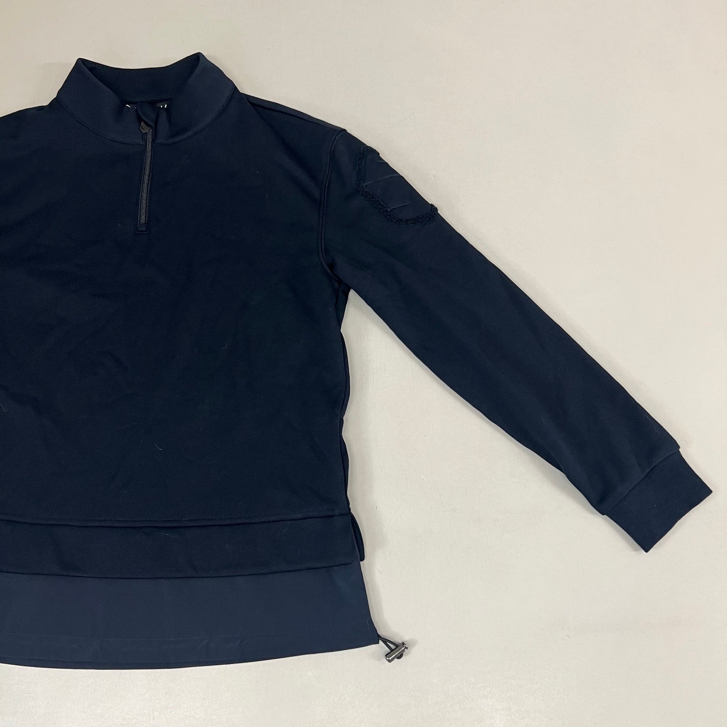 SAMSHIELD Luna Equestrian Quarter Zip Up Long Sleeve Shirt Women's Sz S Navy