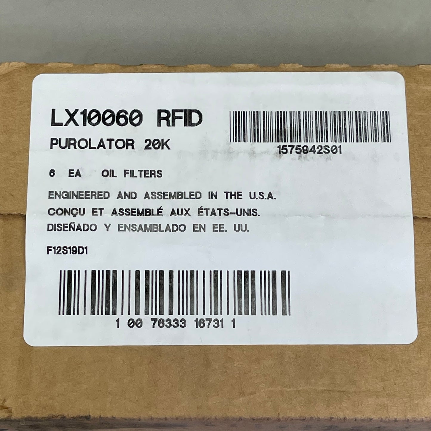 PUROLATOR (6 PACK) Maximum Protection Oil Filter 20000 Miles LX10060