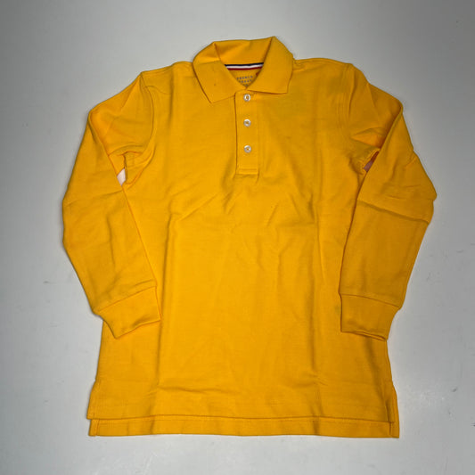 ZA@ FRENCH TOAST  Schoolwear Made for Kids Long Sleeve Polo Boys Sz L Gold 1009