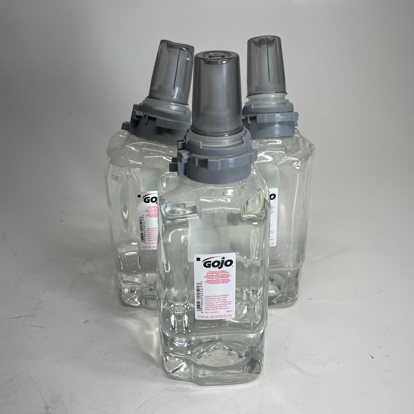 ZA@ GOJO (3 PK) Clear Mild Foam Handwash Refills 42fl oz BB 06/2026 881103CT (As-is)