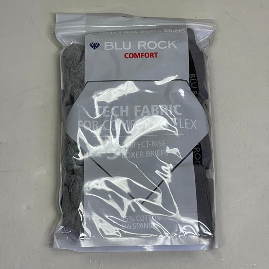 BLU ROCK COMFORT (3 PACK) Men's Tech Fabric For Comfort And Flex XL Grey