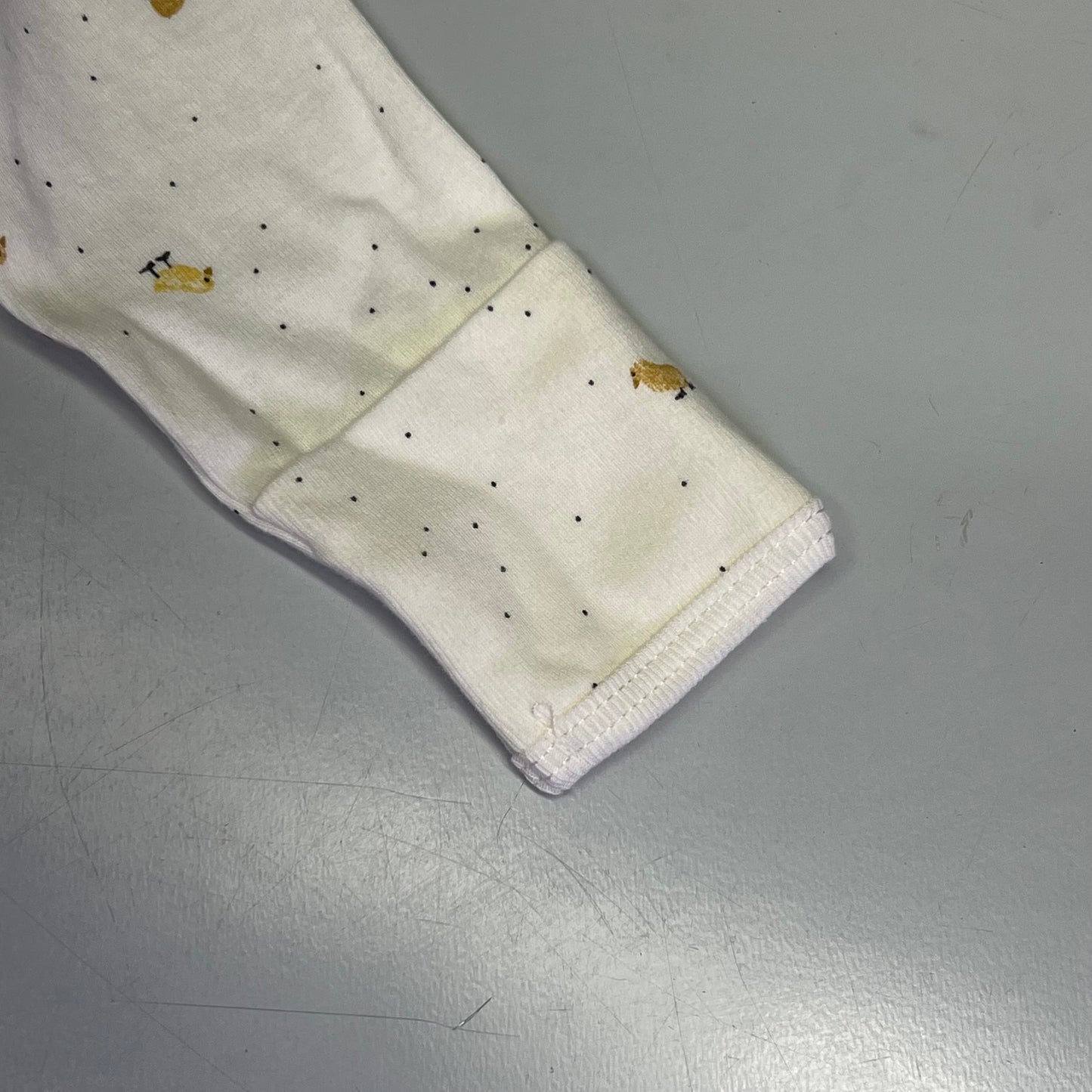 CARTERS (SET OF 2) Ducks Long Sleeve Bodysuits Baby's Sz 3M Yellow/White 1S959010