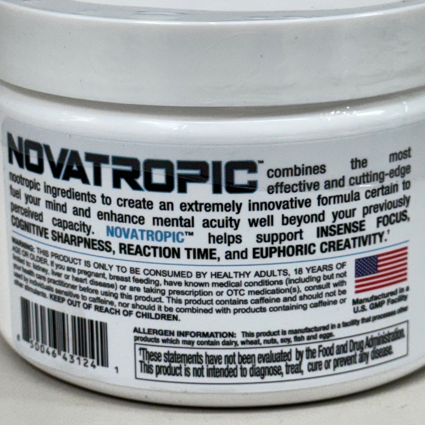 INNOVAPHARM Novatropic Fuzzy Navel 5.4oz 155g 50/25 Servings 240946 BB-11/2025