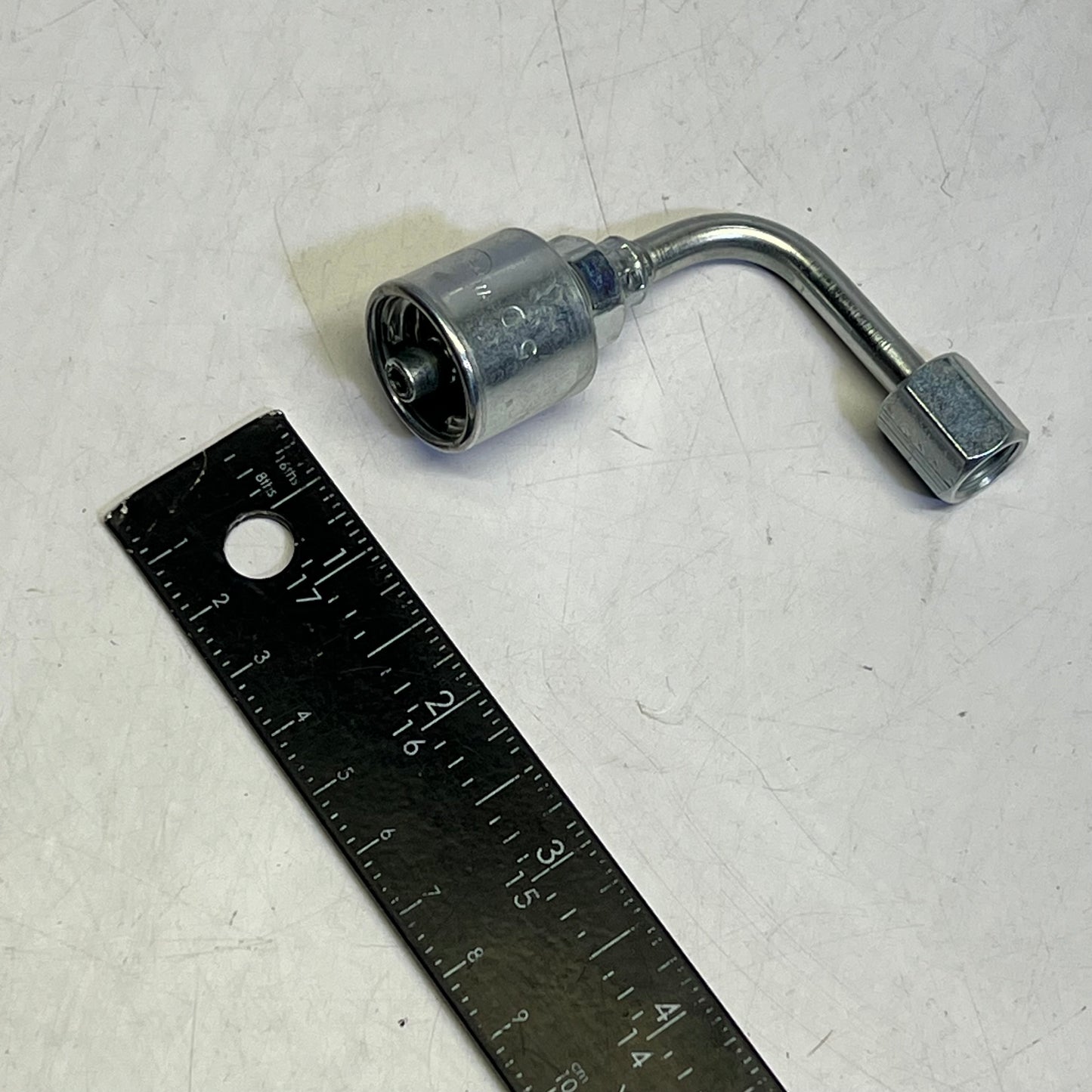 GATES Steel Coupling Megacrimp 7/16-20 Thread Silver 4G-4FJX90L G25181-0404
