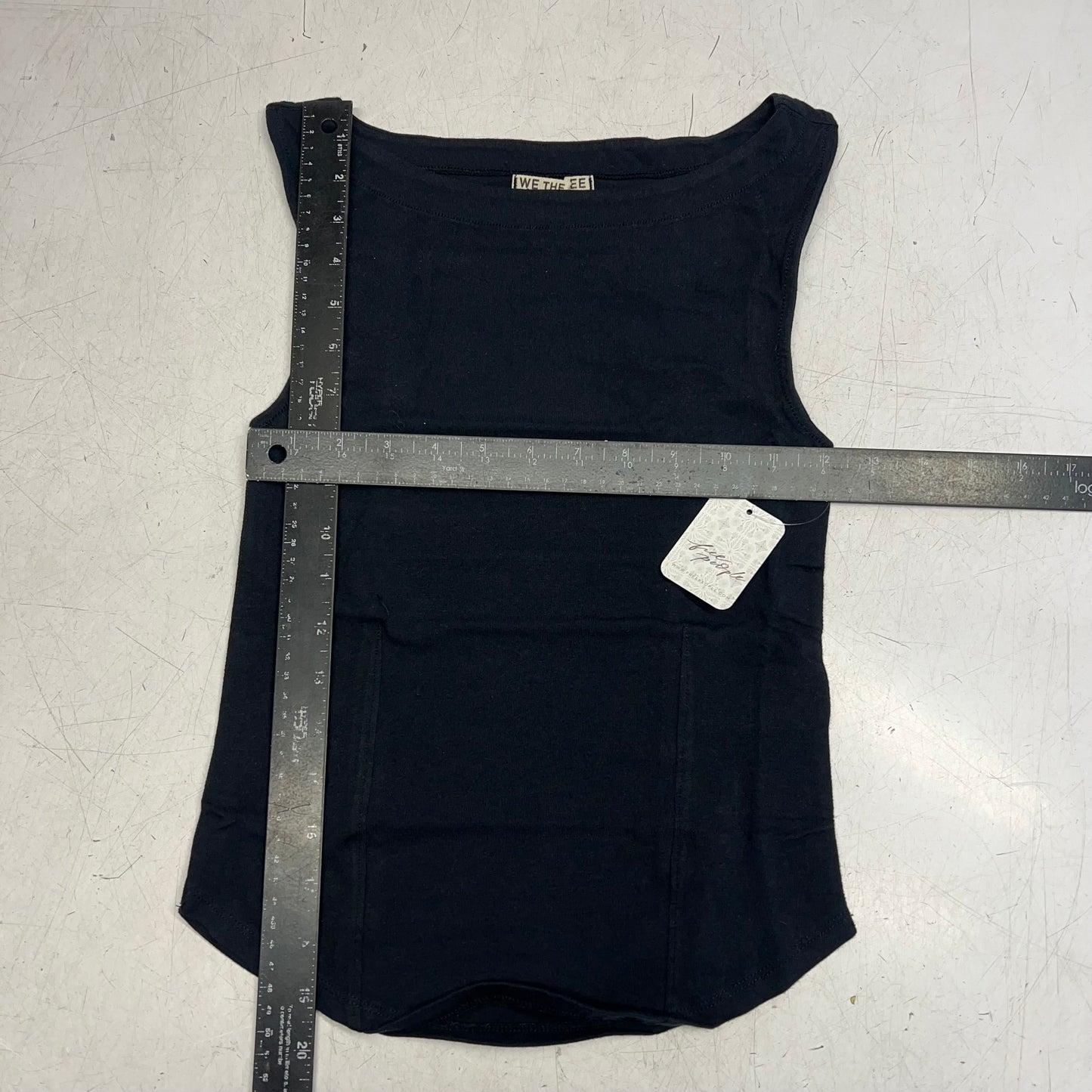 FREE PEOPLE We the Free Iconic Tank Boat Neckline Women's Sz S Black OB2441195