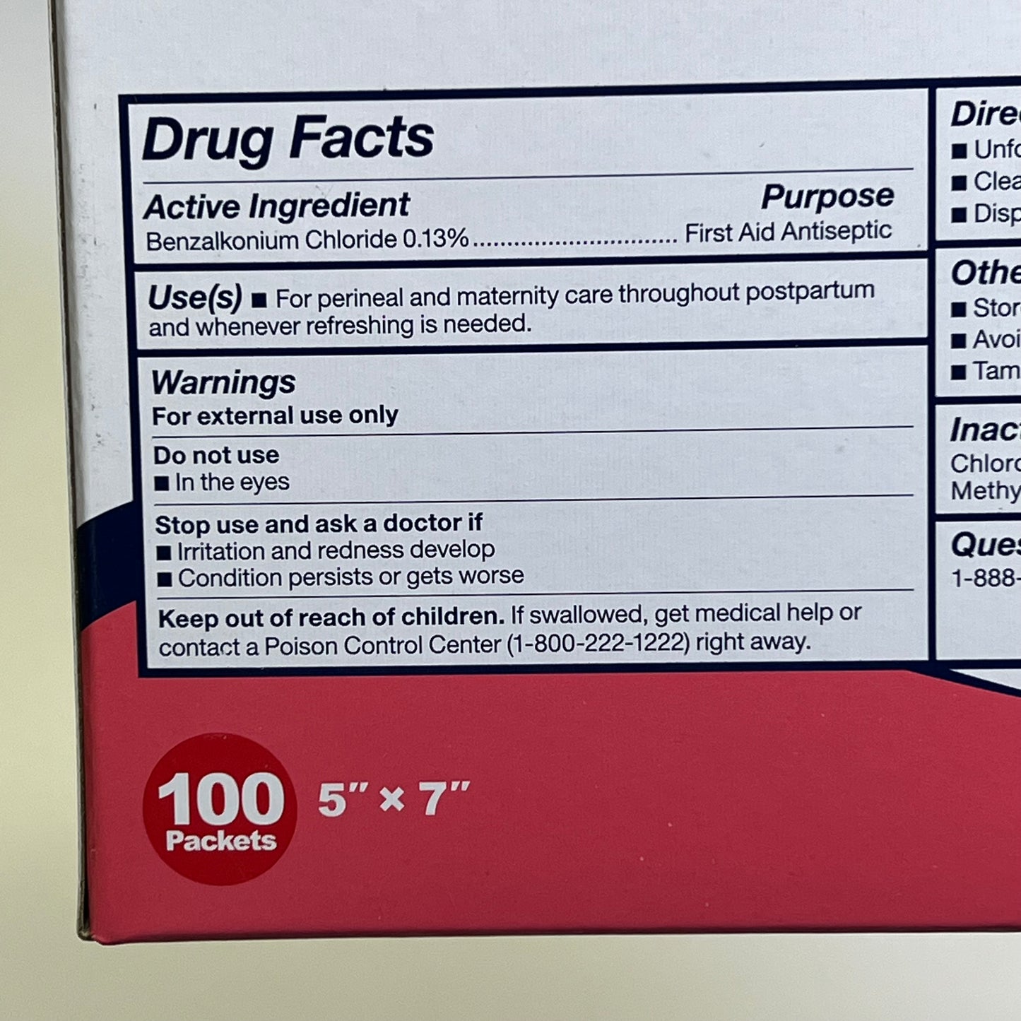 ZA@ DYNAREX (5 PACK, 100 EACH) Obstetrical Cleansing Towelettes 5"x7" White 1302 BB 03/29 C