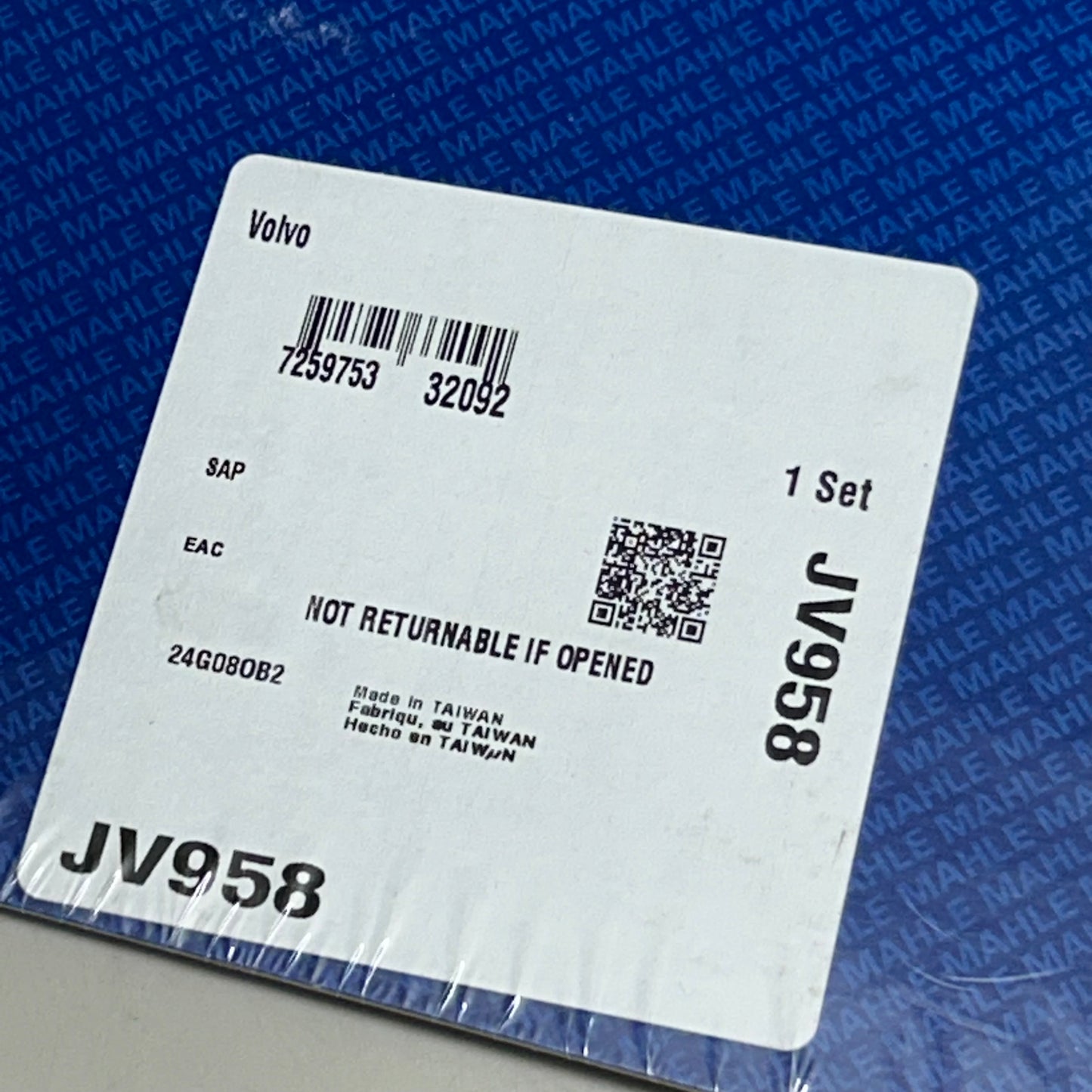 MAHLE Engine Timing Cover Gasket Replacement Part For Volvo JV958