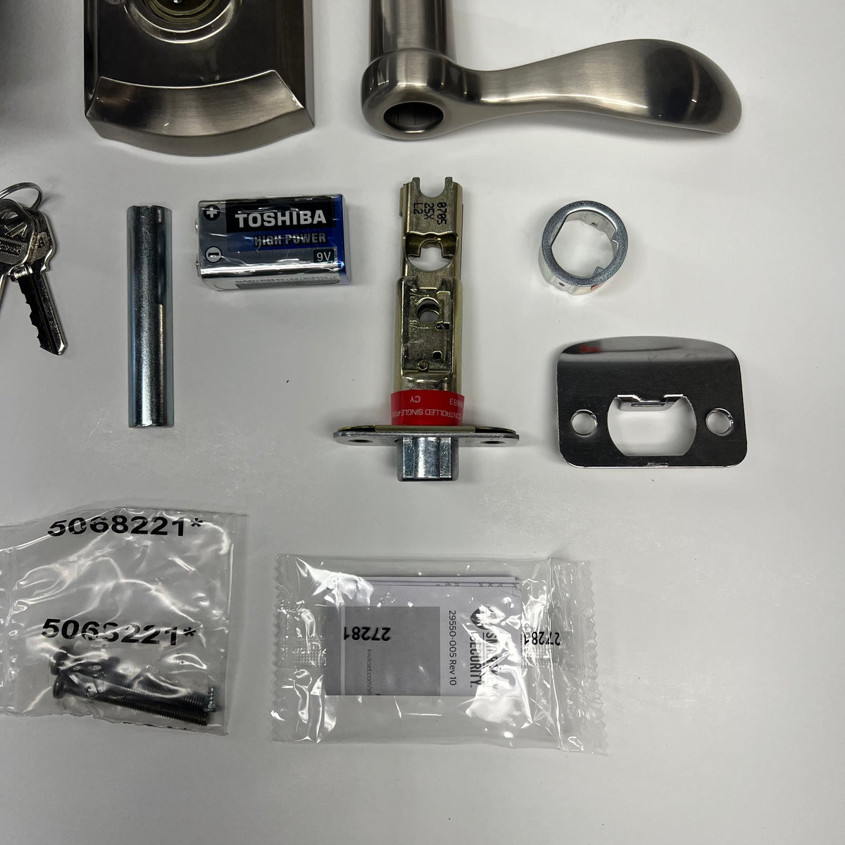 KWIKSET Smart Code 955 Electronic Pembroke Door Handle Satin Chrome 99550-002