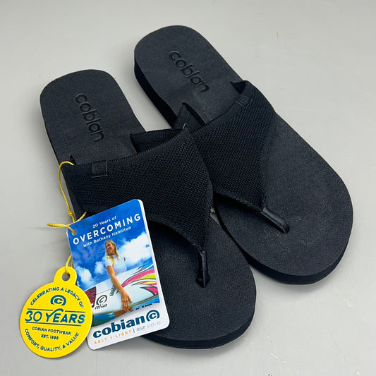 COBIAN Bermuda Bounce Sporty Style EVA Outsole Sandals Women's Sz 10, EU 41 Black BEB24-001-10