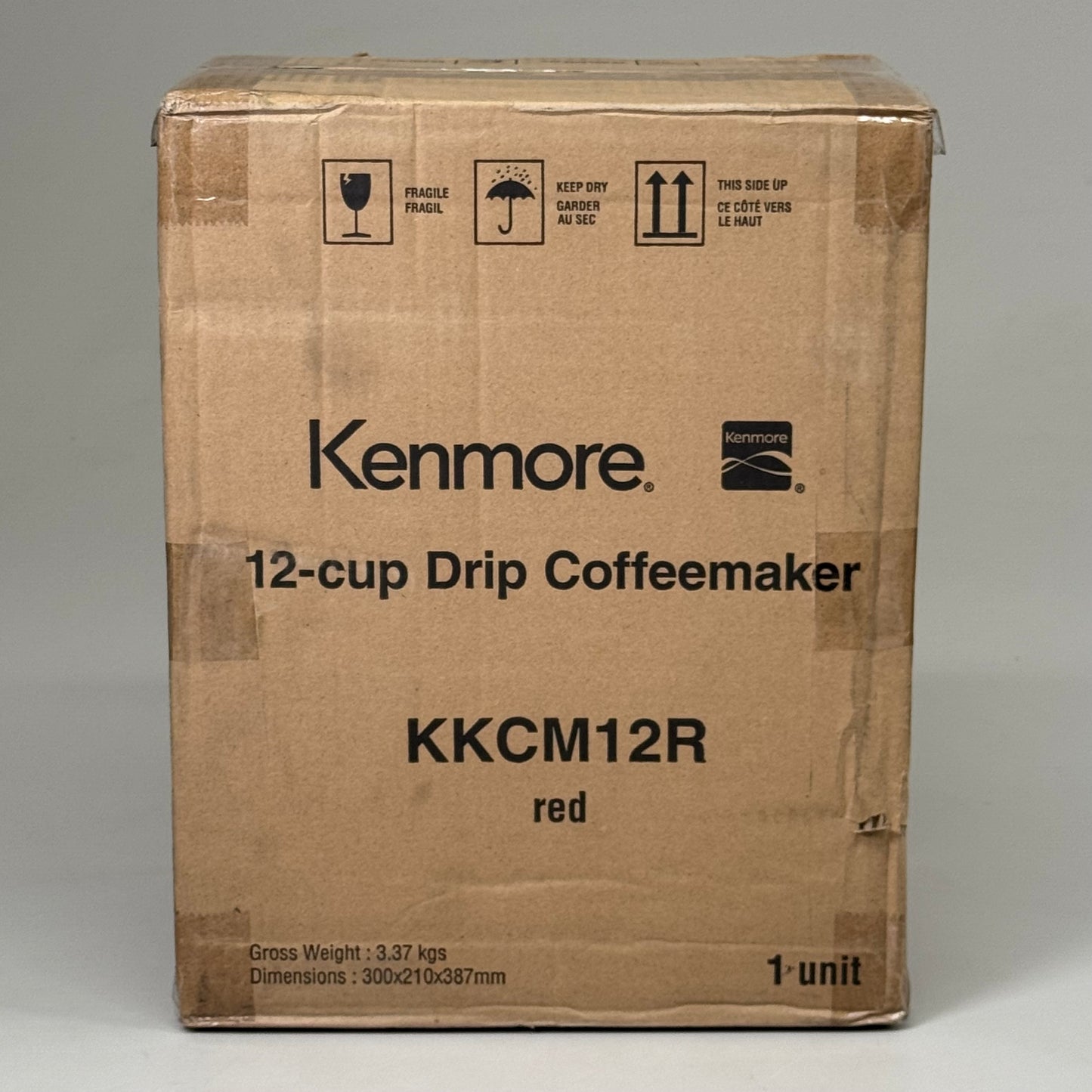 KENMORE Programable 12-Cup Drip Coffee Maker w/ Auto Shut off Red Silver KKCM12R