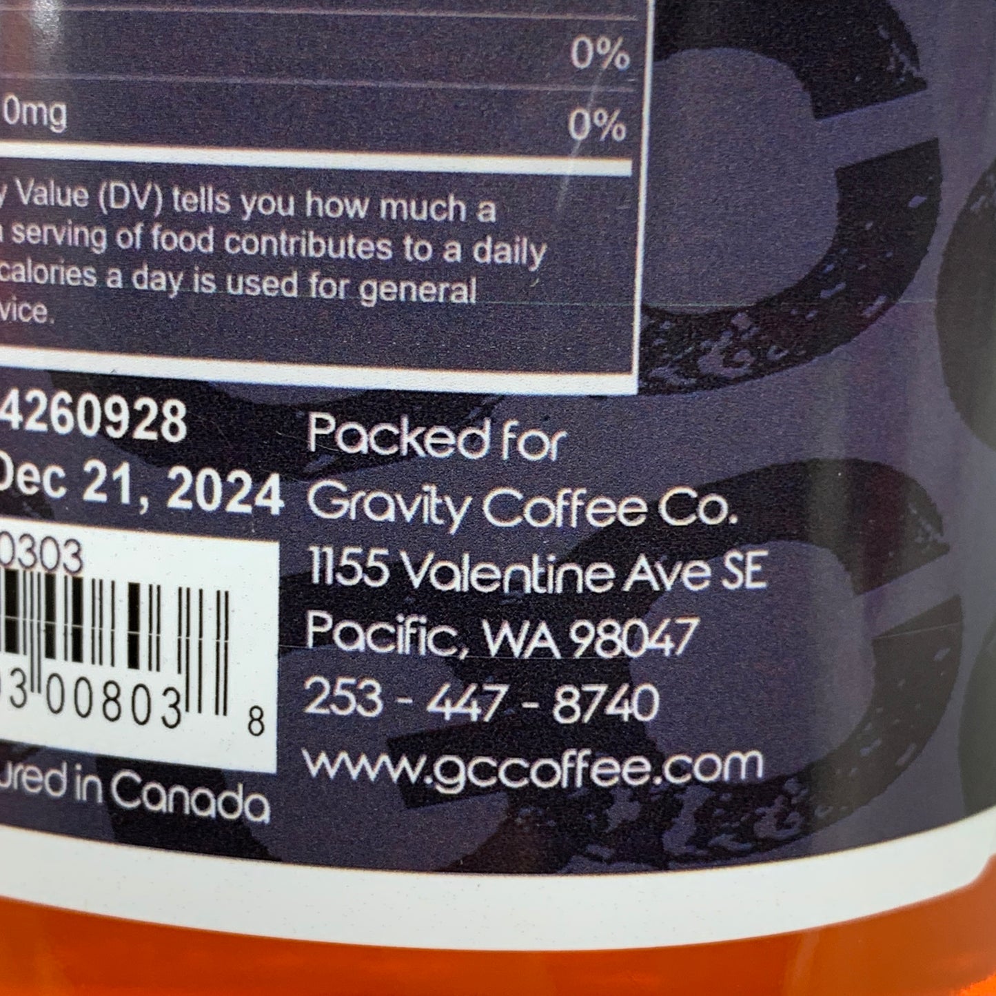 GC COFFEE CO. (3 PACK) Peach Flavoring Syrup 32 fl oz BB 12/24 0303