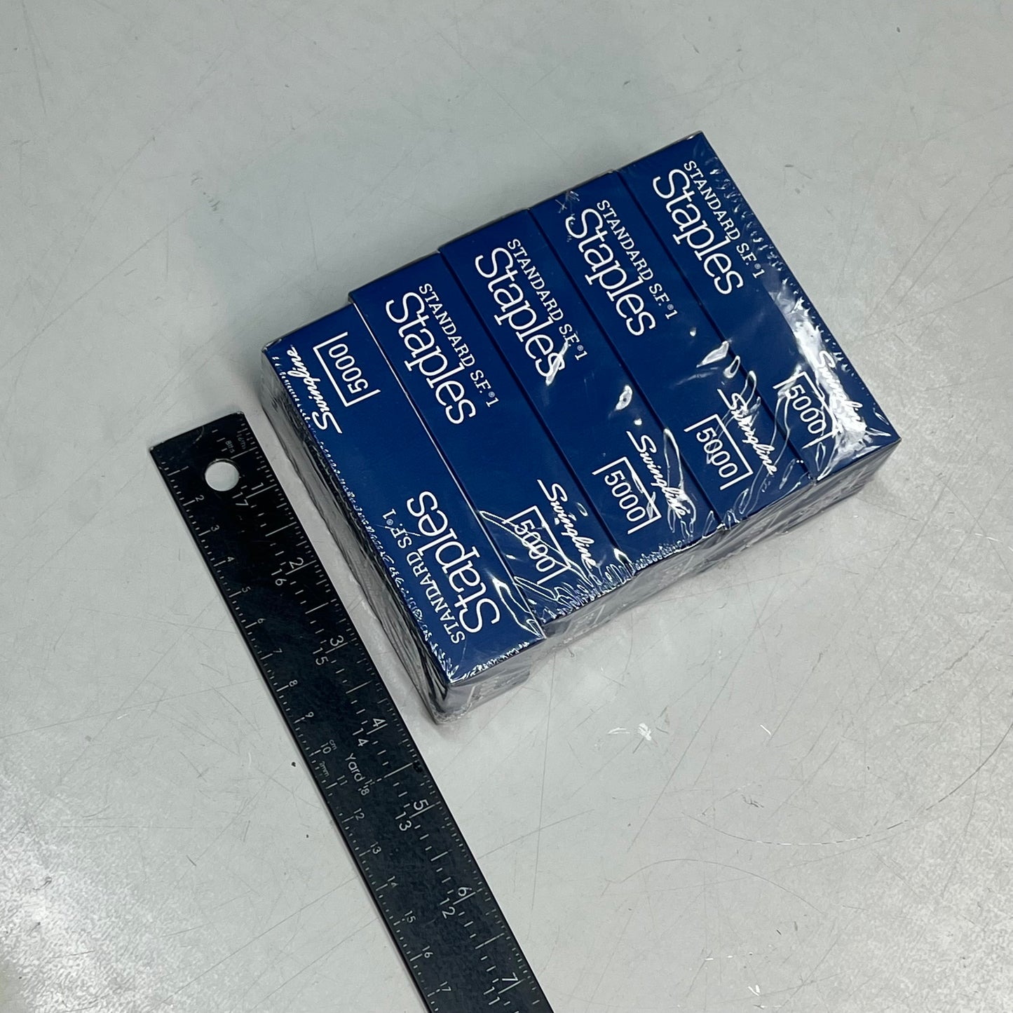 SWINGLINE (5 PACK, 5000 EACH) Standard 1/4" Length Staples Full Strip S7035101S