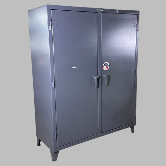 ZA@ STRONGHOLD Extreme Duty 12 GA Bin Cabinet W/ 5 Shelves 56-DS-248 Sz 24"Wx60"Lx79"H (New Other, Minor Scratches)