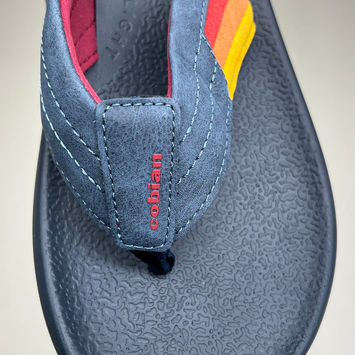 COBIAN Kandui Synthetic Leather Strap Sandals Men's Sz 8, EU 39.5 Navy KAN25-410-8