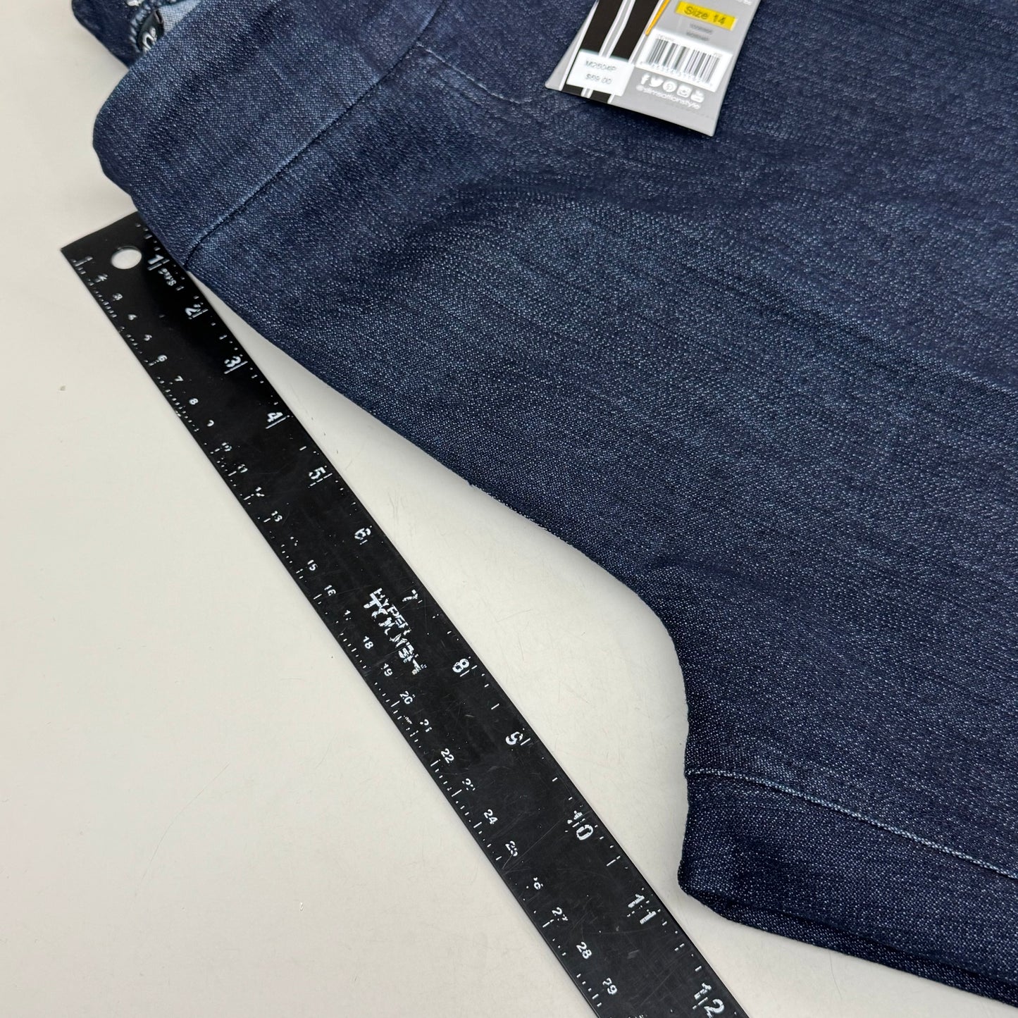 MULTIPLES Narrow Leg Pants Petite Women's Sz 14 Denim M2604P