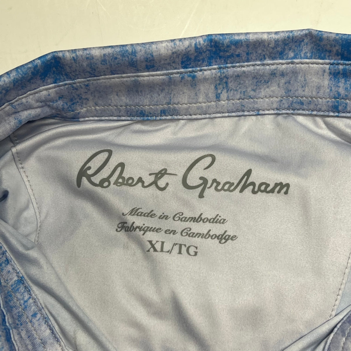 ROBERY GRAHAM Waters Short Sleeve Polo Shirt Men's Sz XL Light Blue OS6706-450