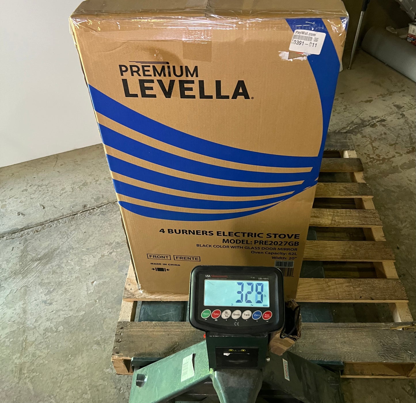 ZA@ PREMIUM LEVELLA  Freestanding Electric Range 240V PRE2027GB Sz 19.5" x 25.2" x 39.3" Black (New)