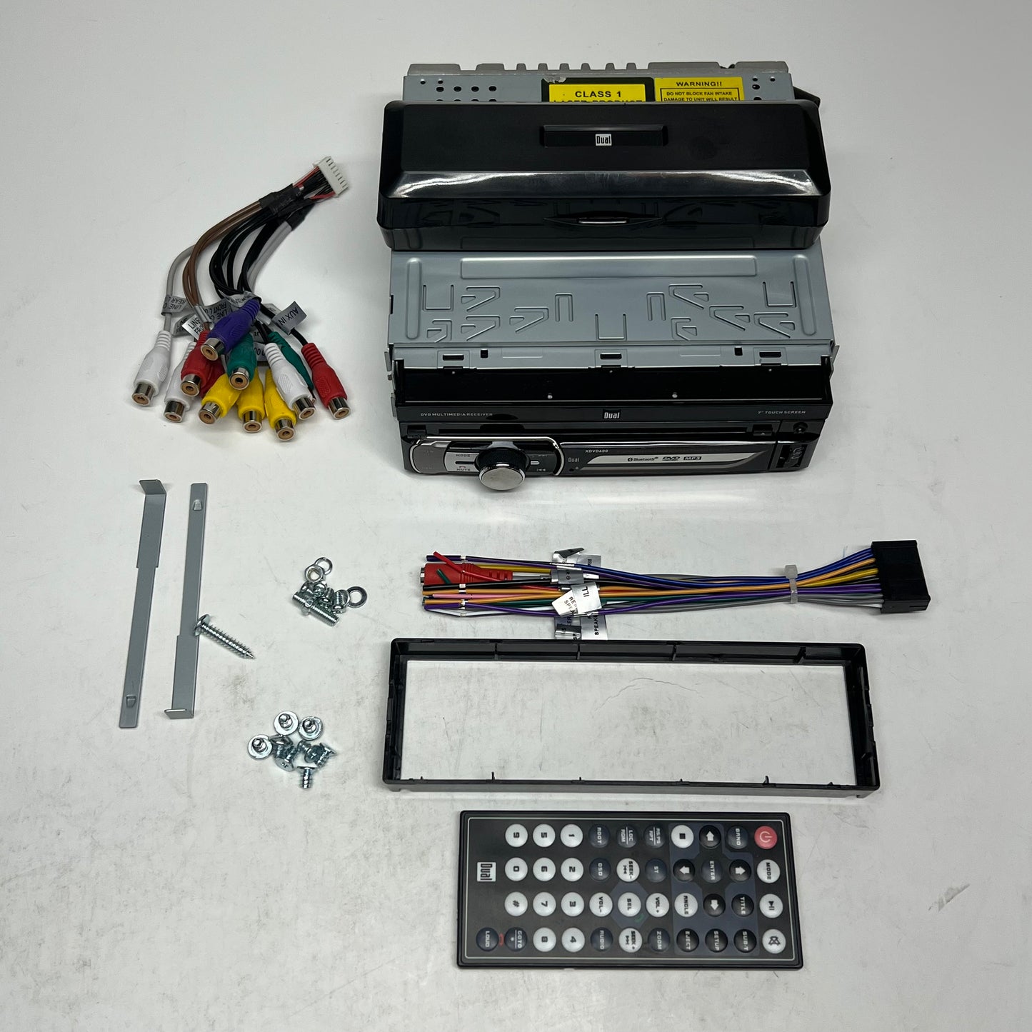 DUAL Refurbished Av Dvd Receiver  7" Fits 1 DIN Dash Opening Black XDVD600