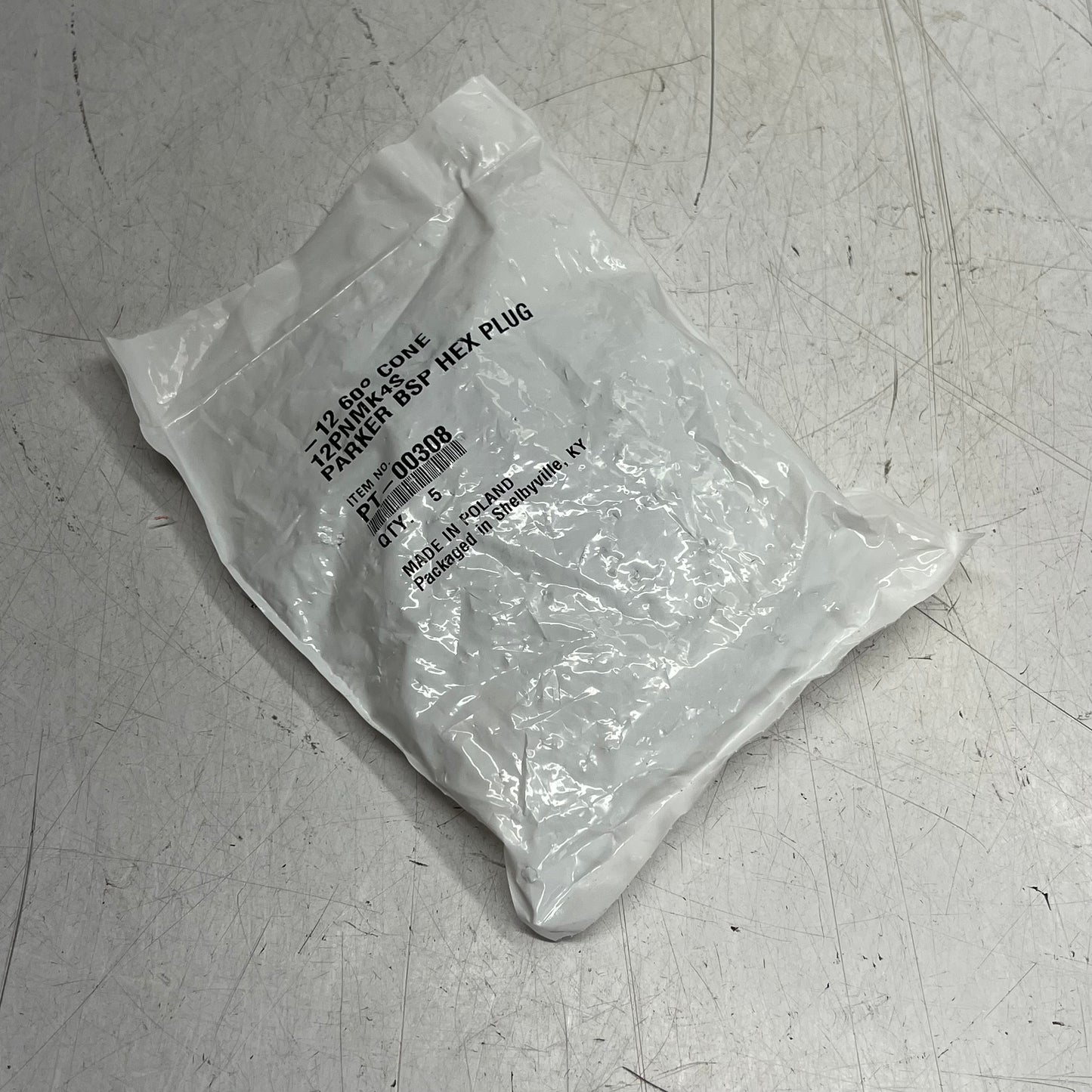 PARKER (5 PACK) Compression Tube Plug 3/4-14 Silver PT-00308