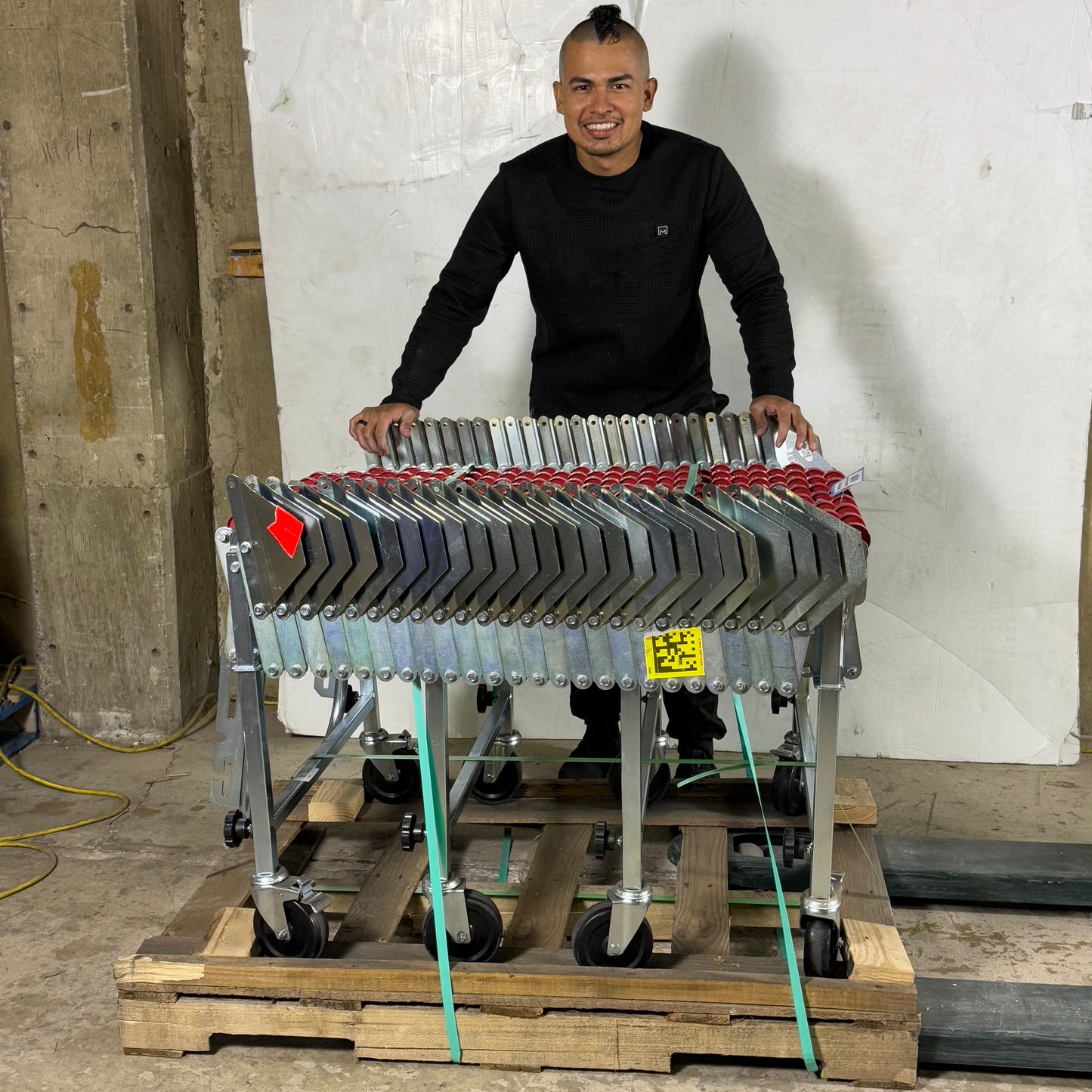 FMH CONVEYORS Flexible Gravity Skate Wheel Conveyor Sz 30” H 0333481