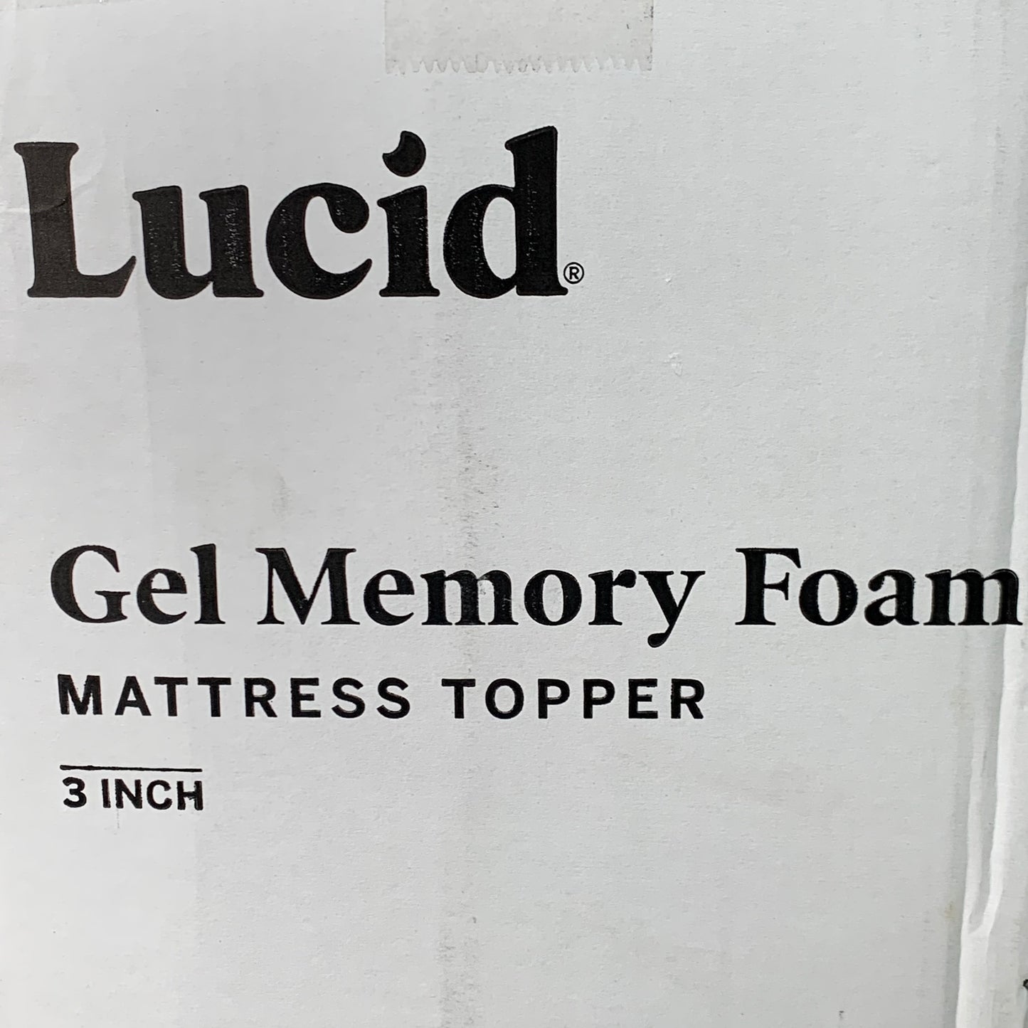 LUCID 3" Gel Memory Foam Mattress Topper Twin Blue LU30TT30GT New