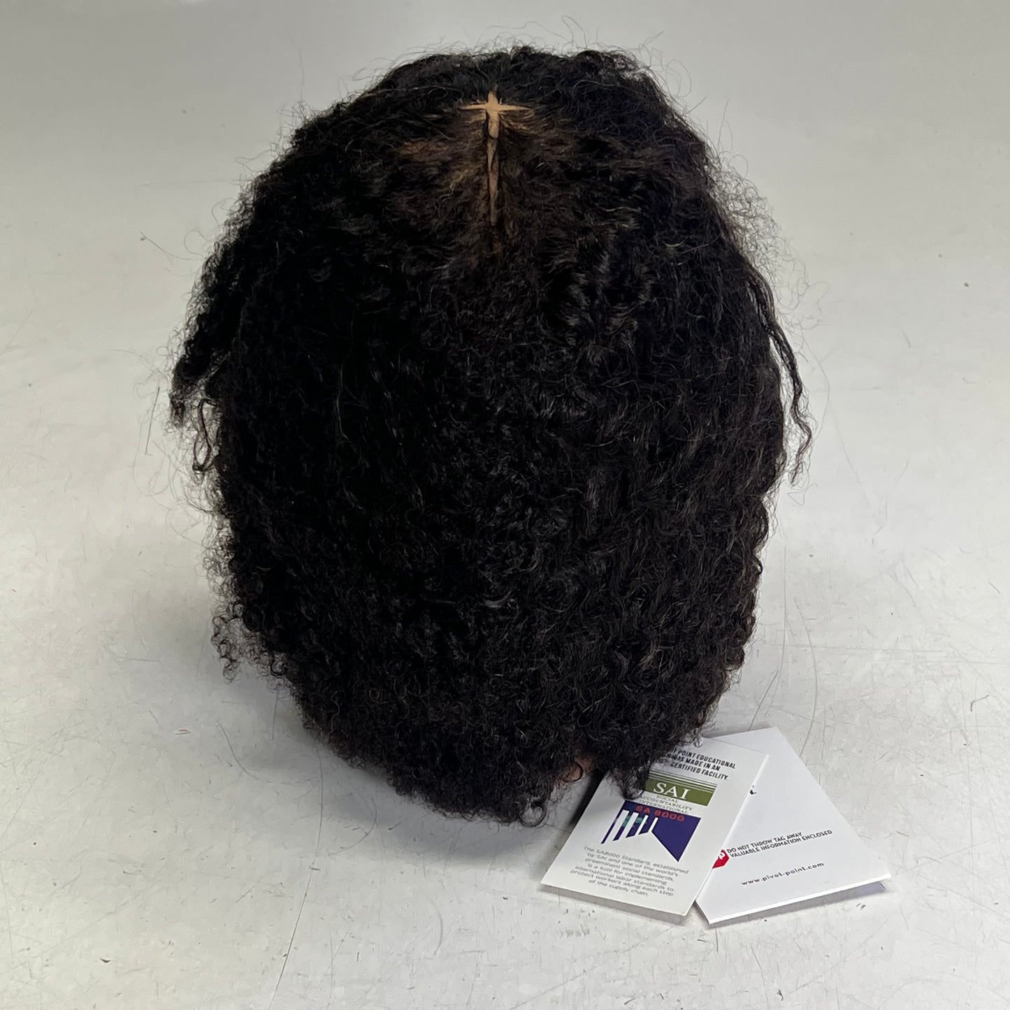 PIVOT POINT  Multi Texture Quad 100% Human Hair Mannequin Black MMMUIDLD-TC-4P