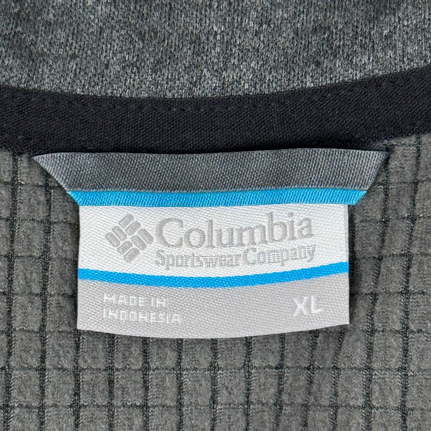 COLUMBIA Park View Fleece Half Zip Omni-Wick Men's Sz XL Blk Heather 1952201010