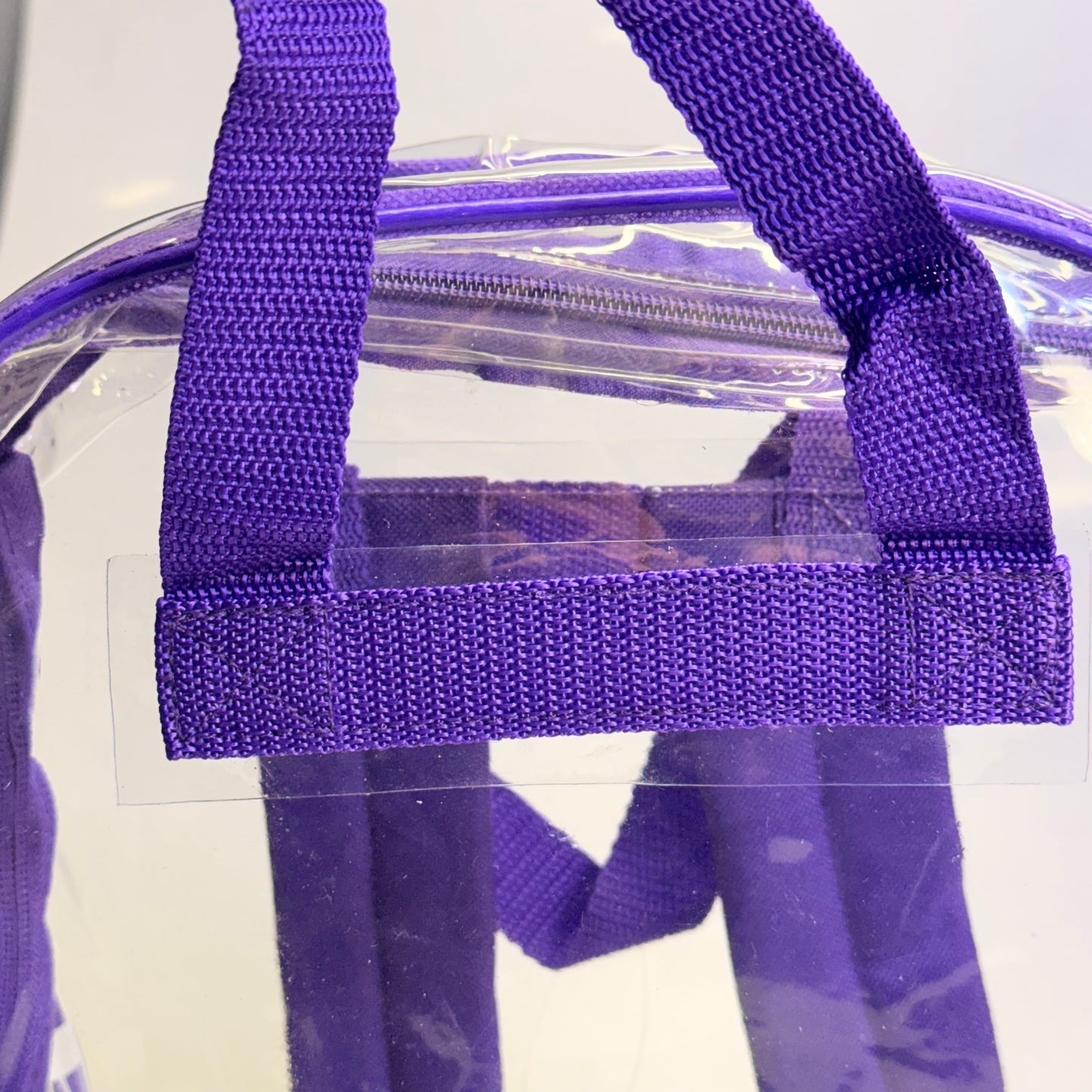 BWAP 17" Clear Plastic Backpack 17" x 12" x 6" Color Purple BP1643