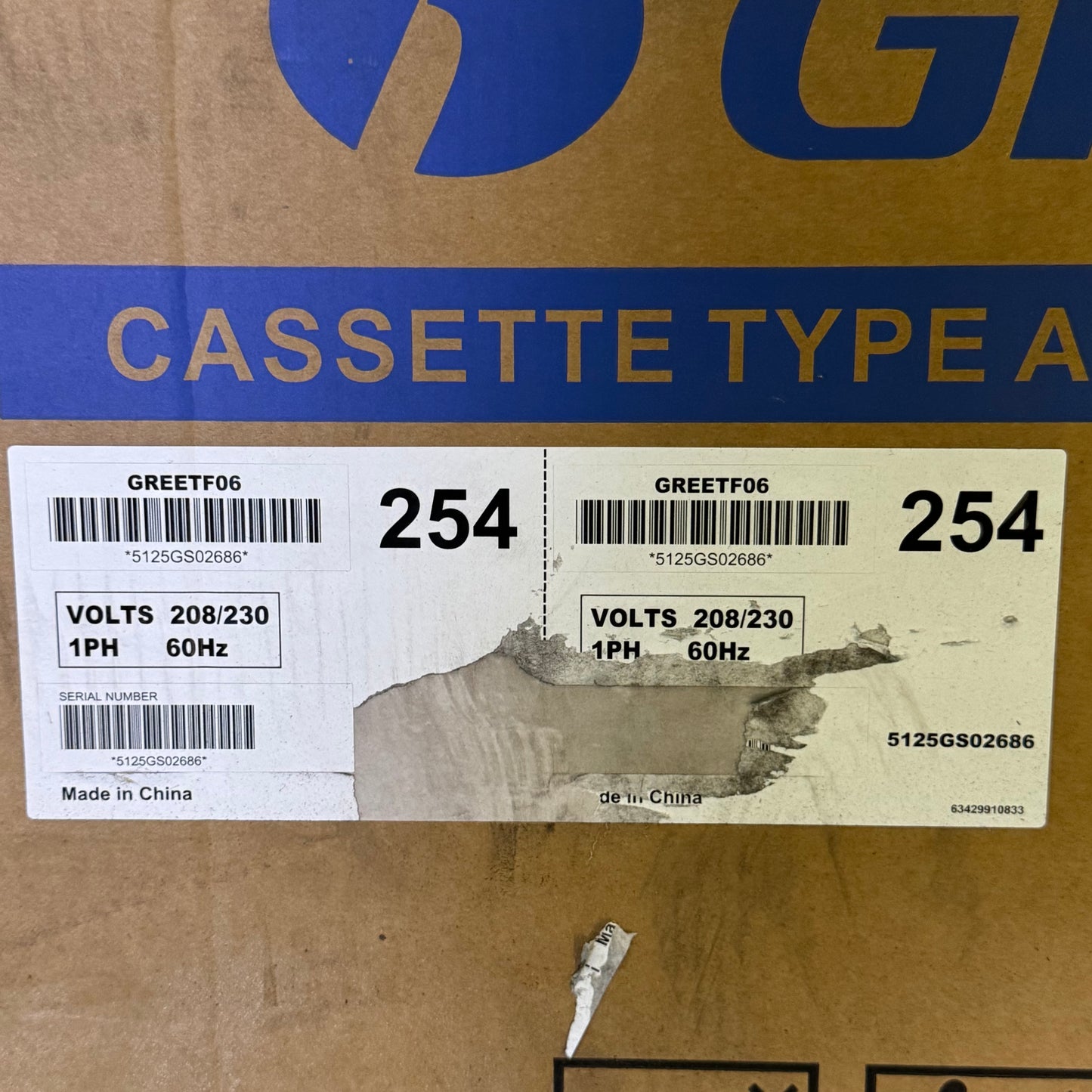 ZA@ GREE Cassette Type Air Conditioner Panel GREETF06 (New Other, Distressed Box)
