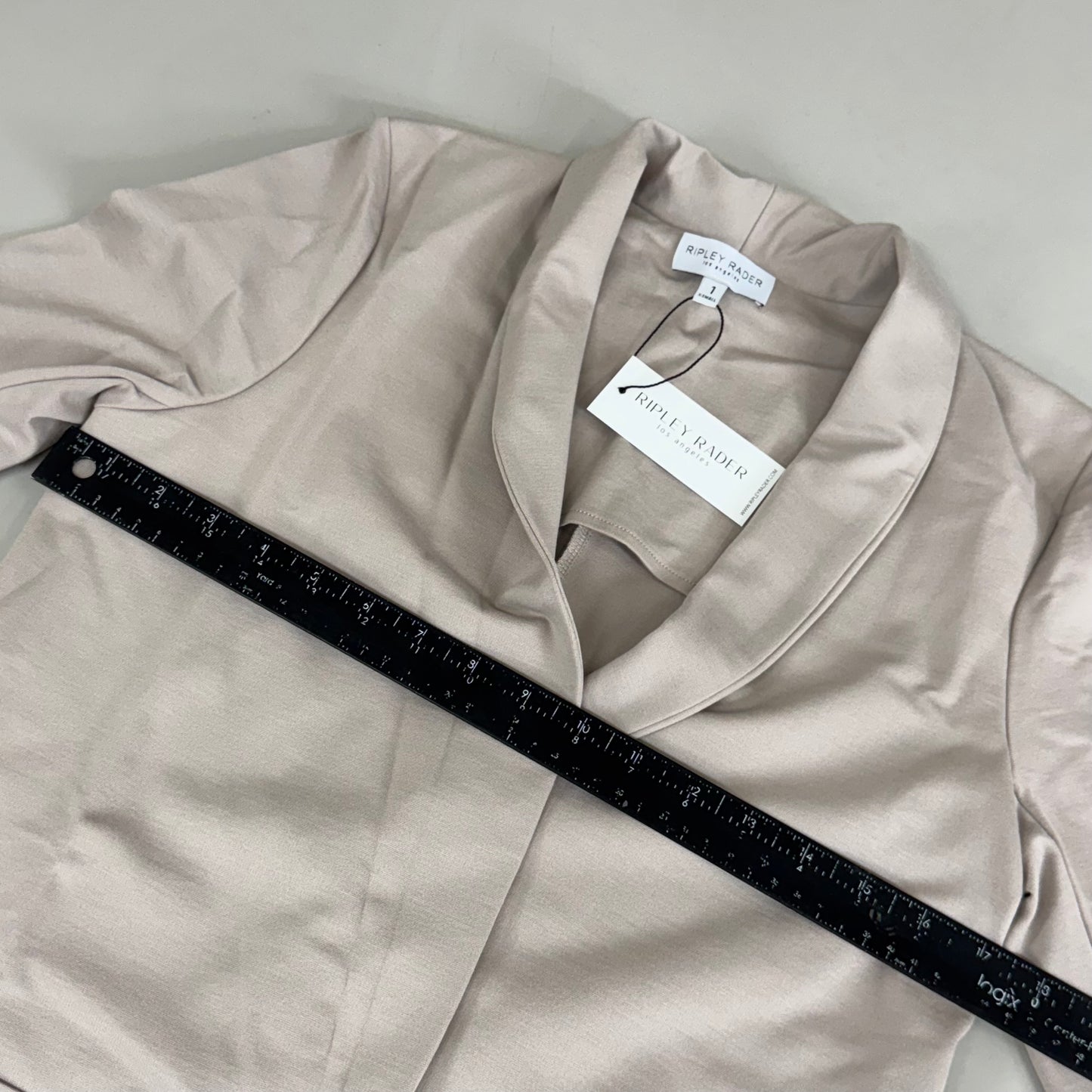 RIPLEY RADER Limited Edition Ponte Knit Smoking Jacket Women's XS Clay 1325-CY1