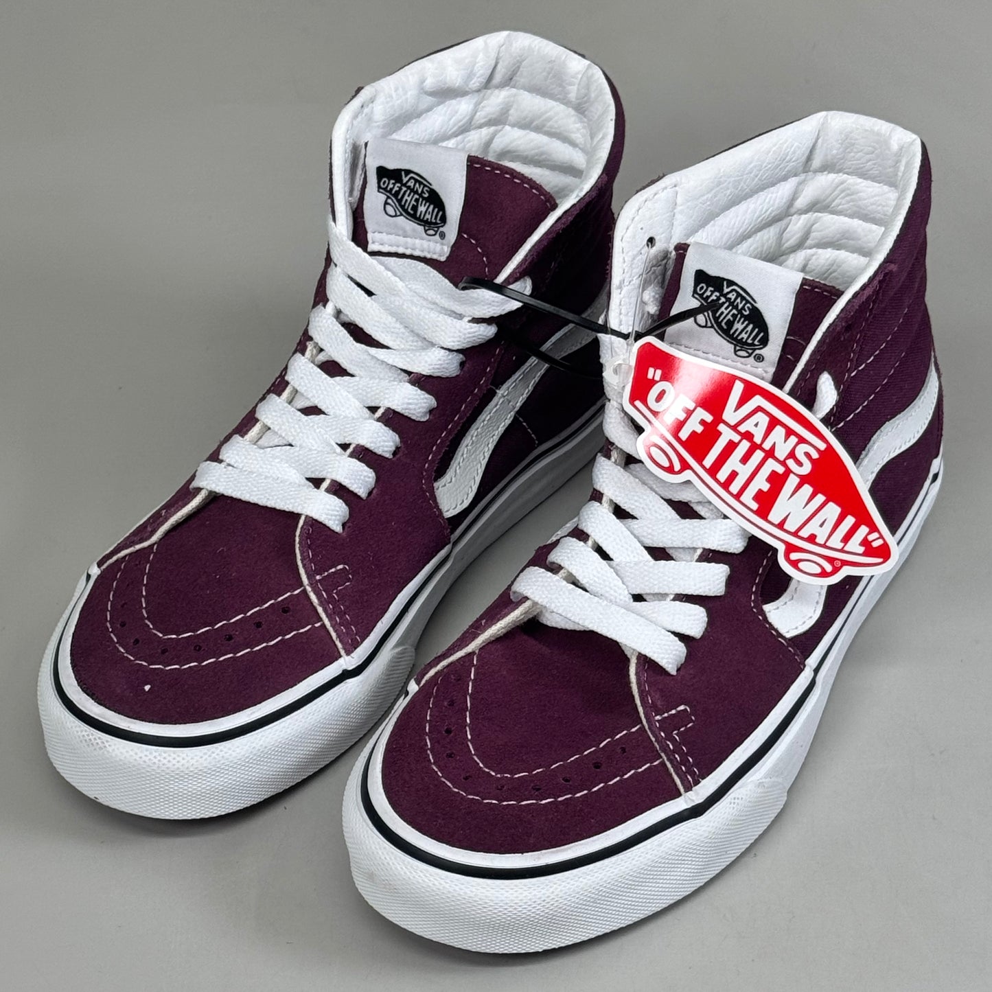 VANS Classic Sk8-Hi Shoe Canvas Upper Men's SZ 3.5 Women's Sz 5 Burgundy Purple