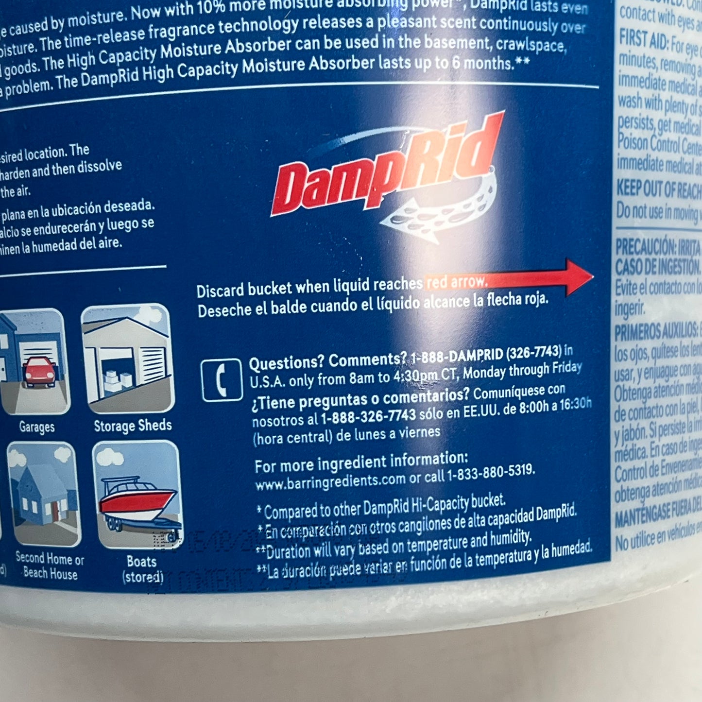 ZA@ DAMPRID (3 PACK) Hi-Capacity Moisture Absorber, Fragrance Free 2LB/15.5OZ A0663 (Damaged)