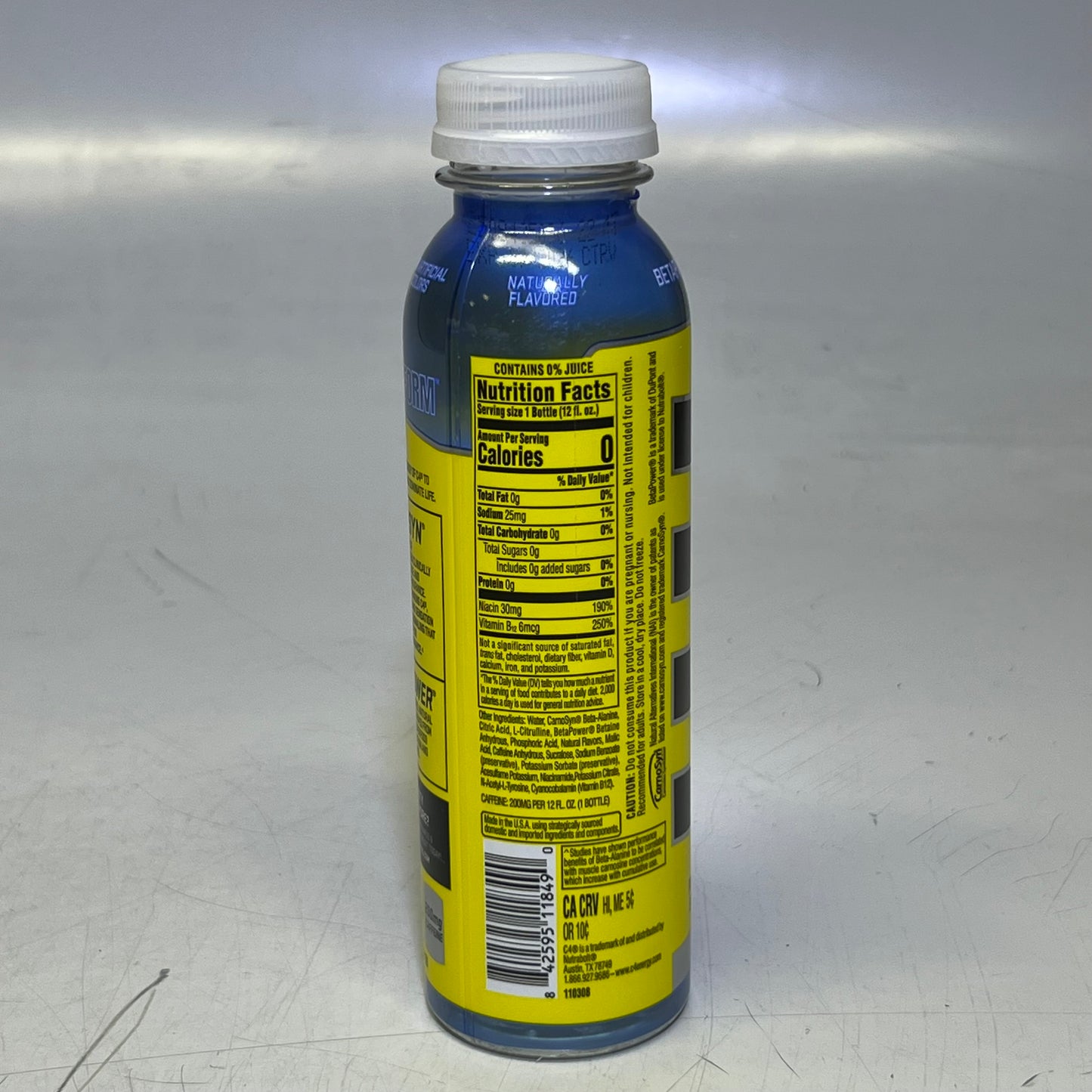 ZA@ C4 ENERGY (12 PACK) Non-Carbonated Zero Sugar Energy Drink, Icy Blue Razz 12 fl oz BB 09/26 E