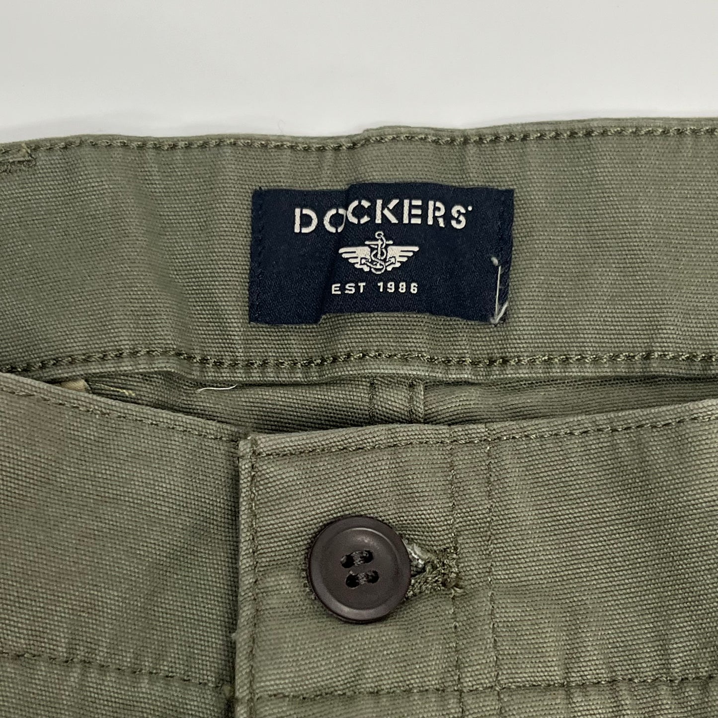 DOCKERS Utility Cargo Straight Fit Comfort Stretch Pant Men's Sz 38x32 G|reen