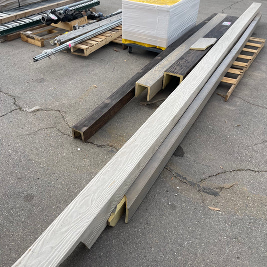 ZA@ Pallet of MIXED Faux Wood Molding 23’ - 7’ Length (AS-IS)