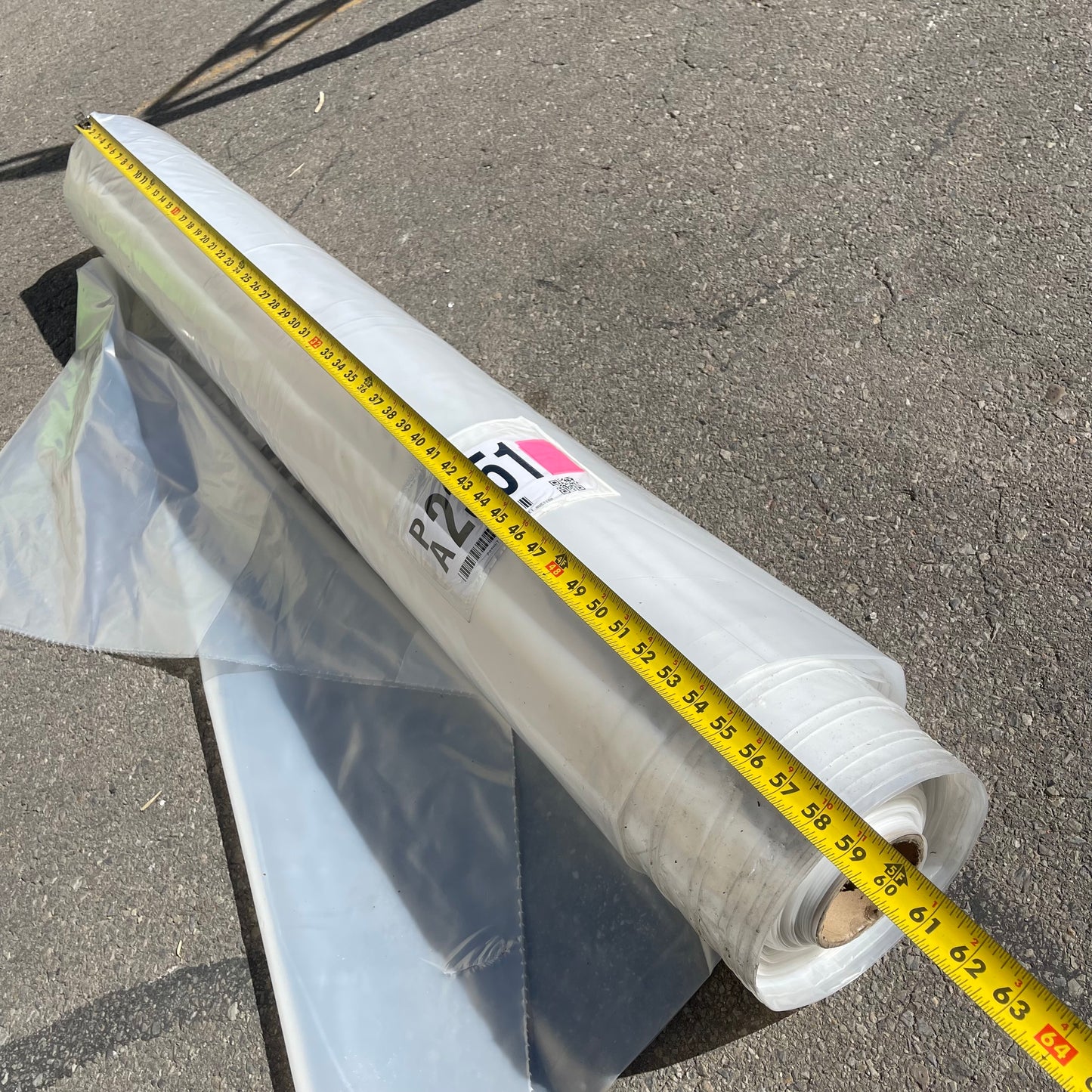 ZA@ Roll of Plastic Cover Bags 58” Width Clear (AS-IS)