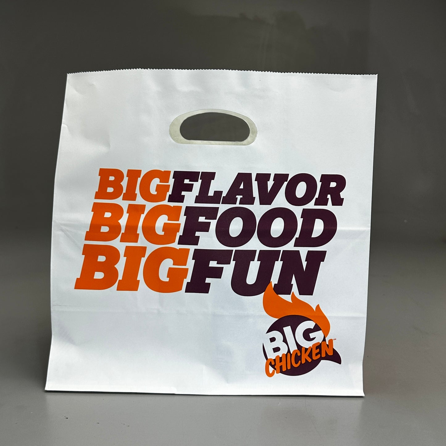 BIG CHICKEN Shopping Bags 11" x 6" x 11" White