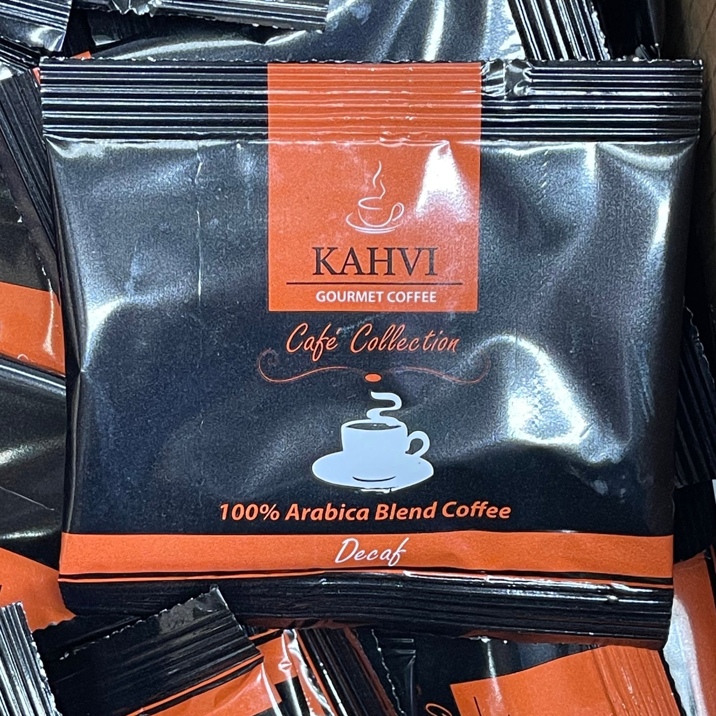 KAHVI (200 PACK) Gourmet Arabica Blend Decaf Coffee 1 cup per packet C-CF-KAH-1D