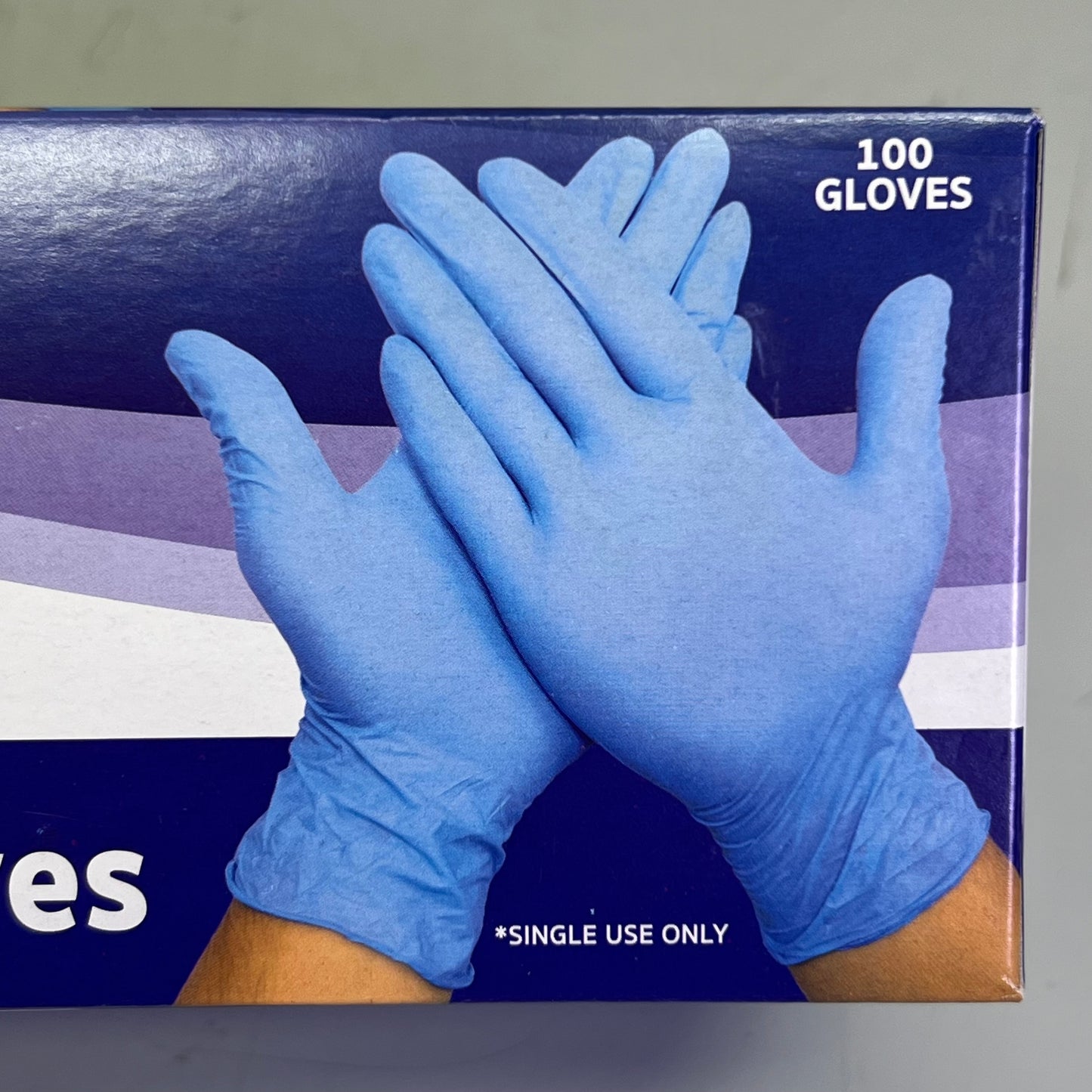 THGLOVE (100 Gloves) Nitrile Examination Gloves Sz M Blue