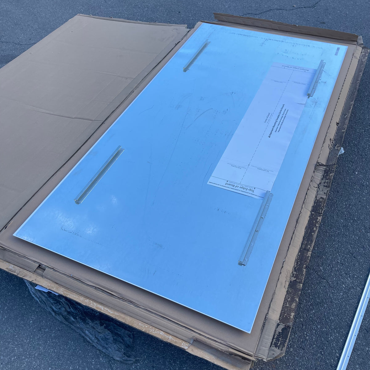 QUARTET InvisaMount Anti-Glare Magnetic Glass Dry-Erase Board 96"x48" Q019648F03IMW (Good)