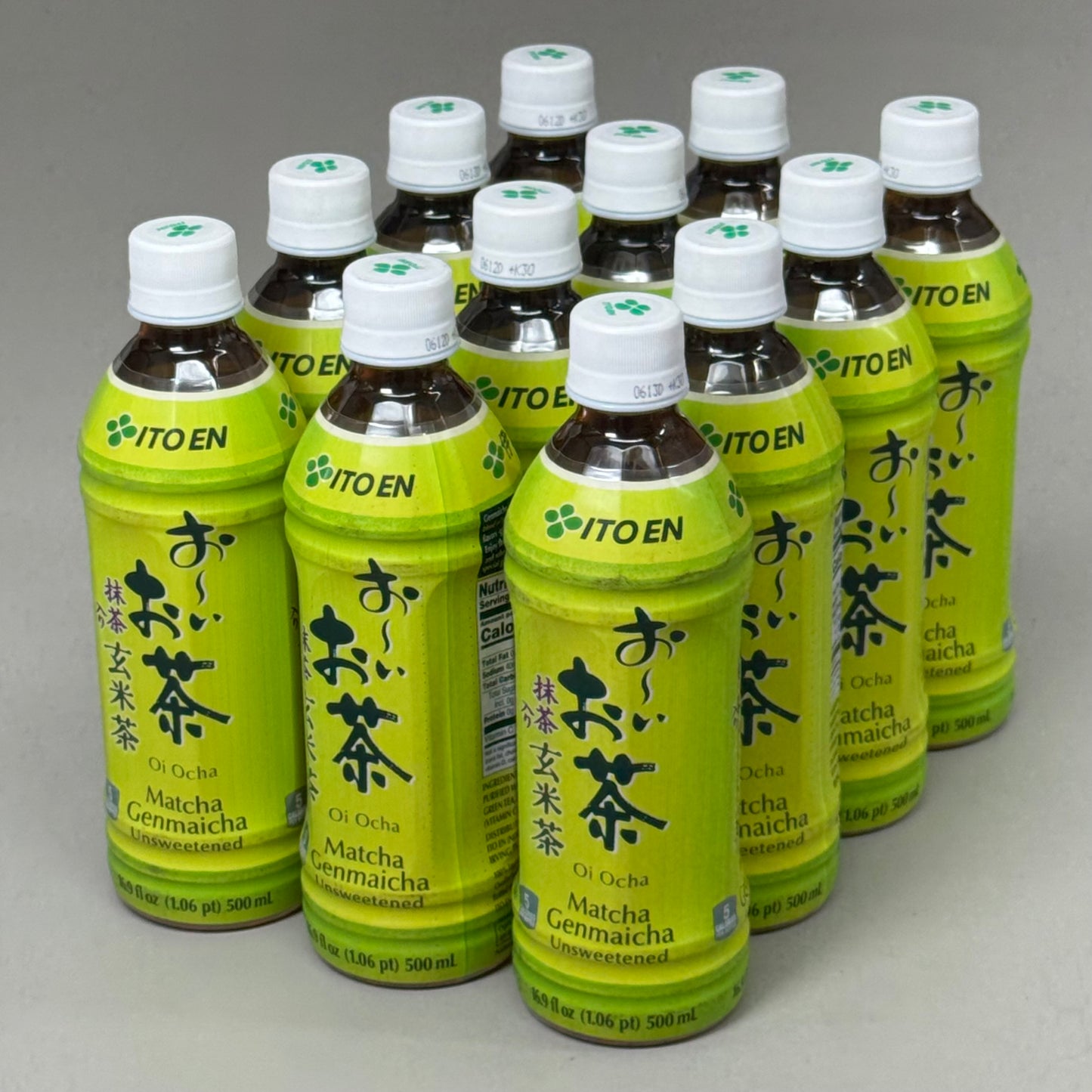 ITO EN (12 PACK) Unsweetened Matcha Green Tea w/ Roasted Rice 16.9 fl oz BB 06/25