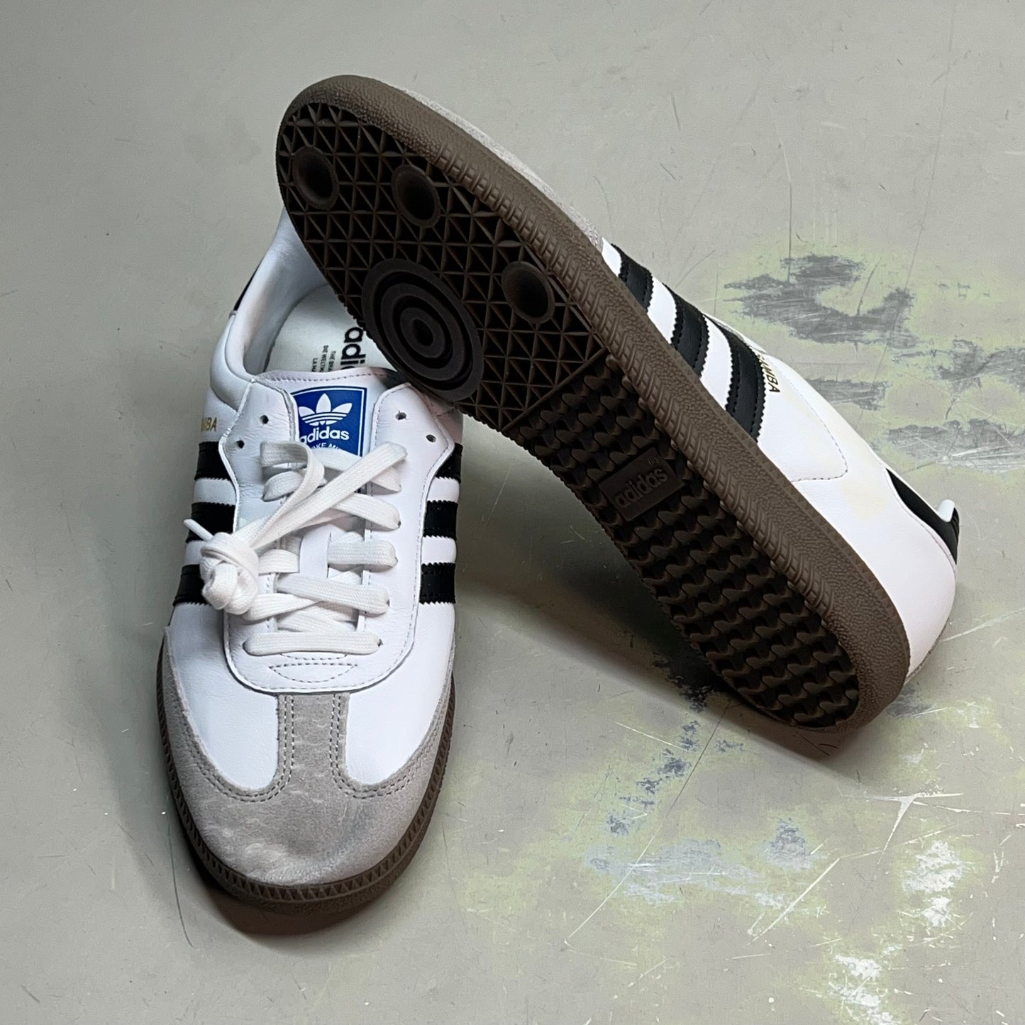 ZA@ ADIDAS Samba OG Sneaker Regular Fit Men's Sz 9.5 Black/White/Grey B75806 (As-is)