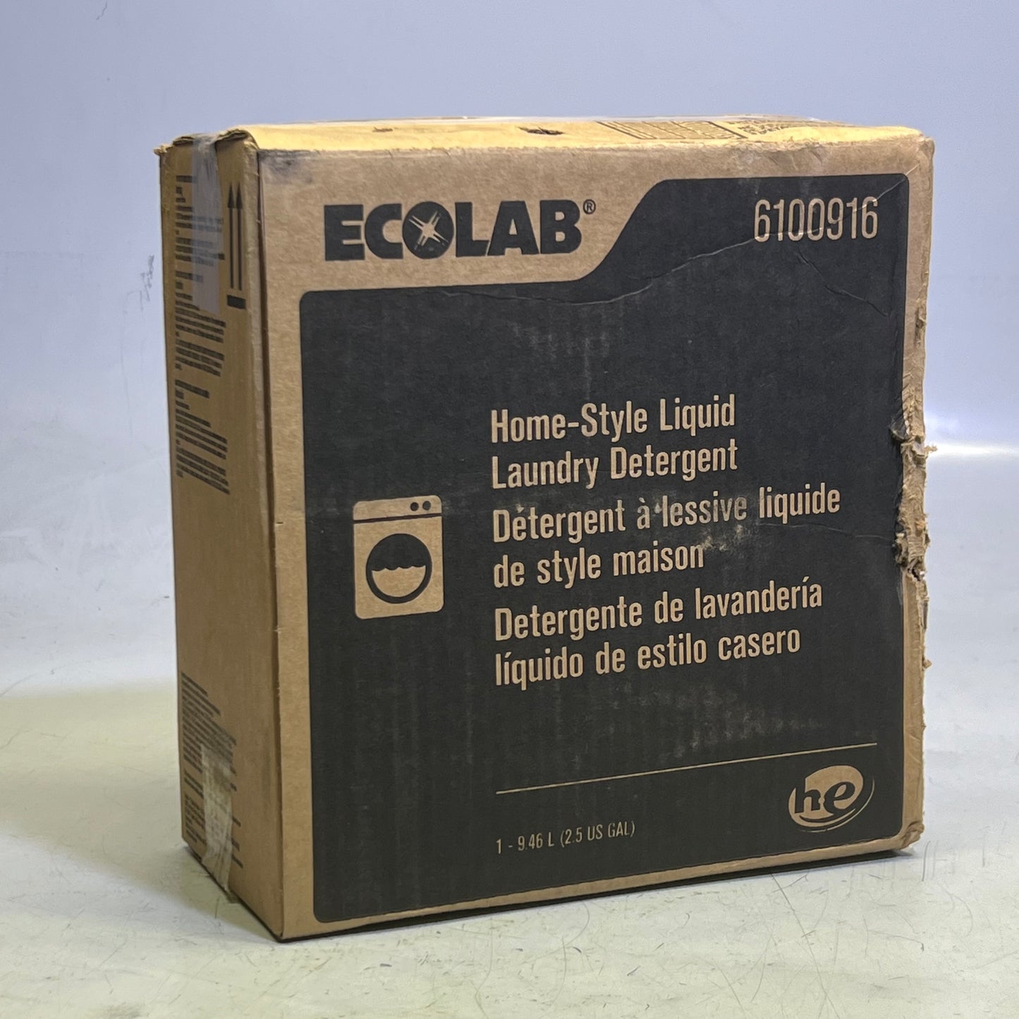 ECOLAB Home Style Liquid Laundry Soap Detergent 9.46 L/2.5 Gal. 6100916