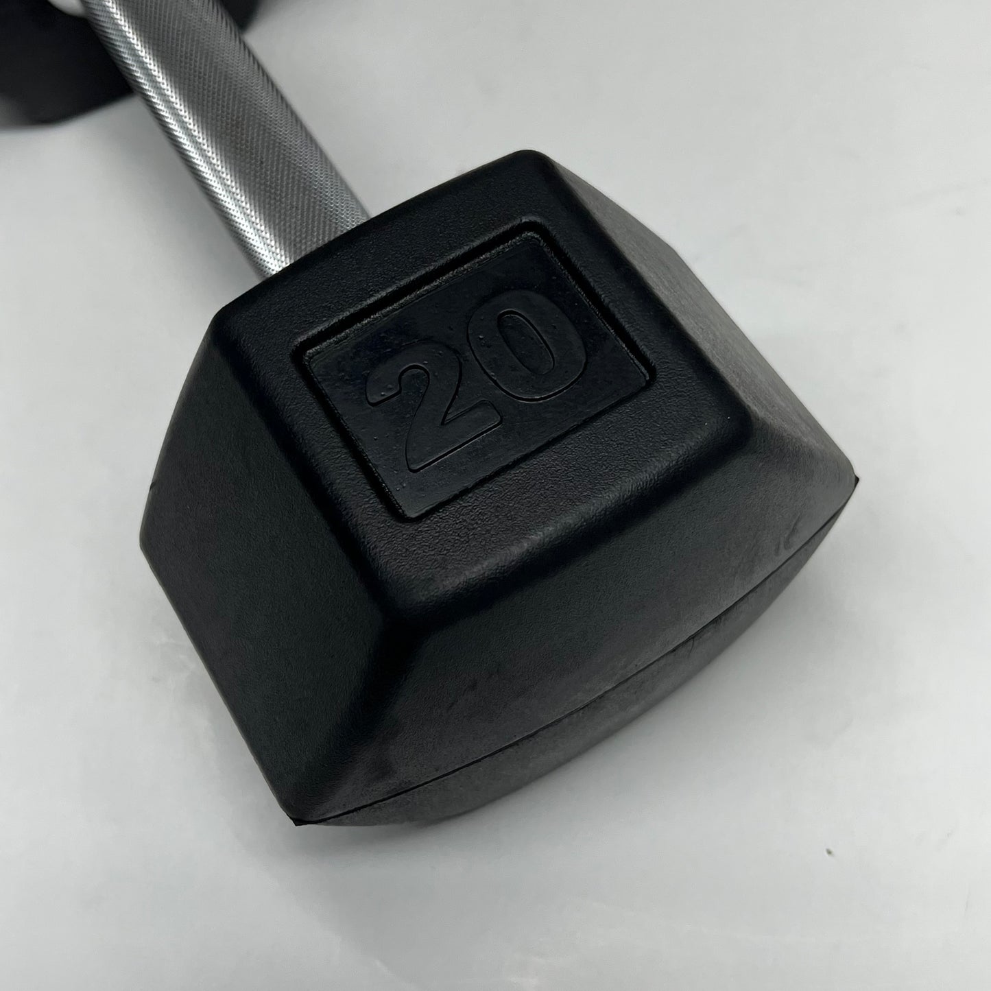 ZA@ TAG Metal & Rubber Dumbbells 20lbs Black/Chrome 1908