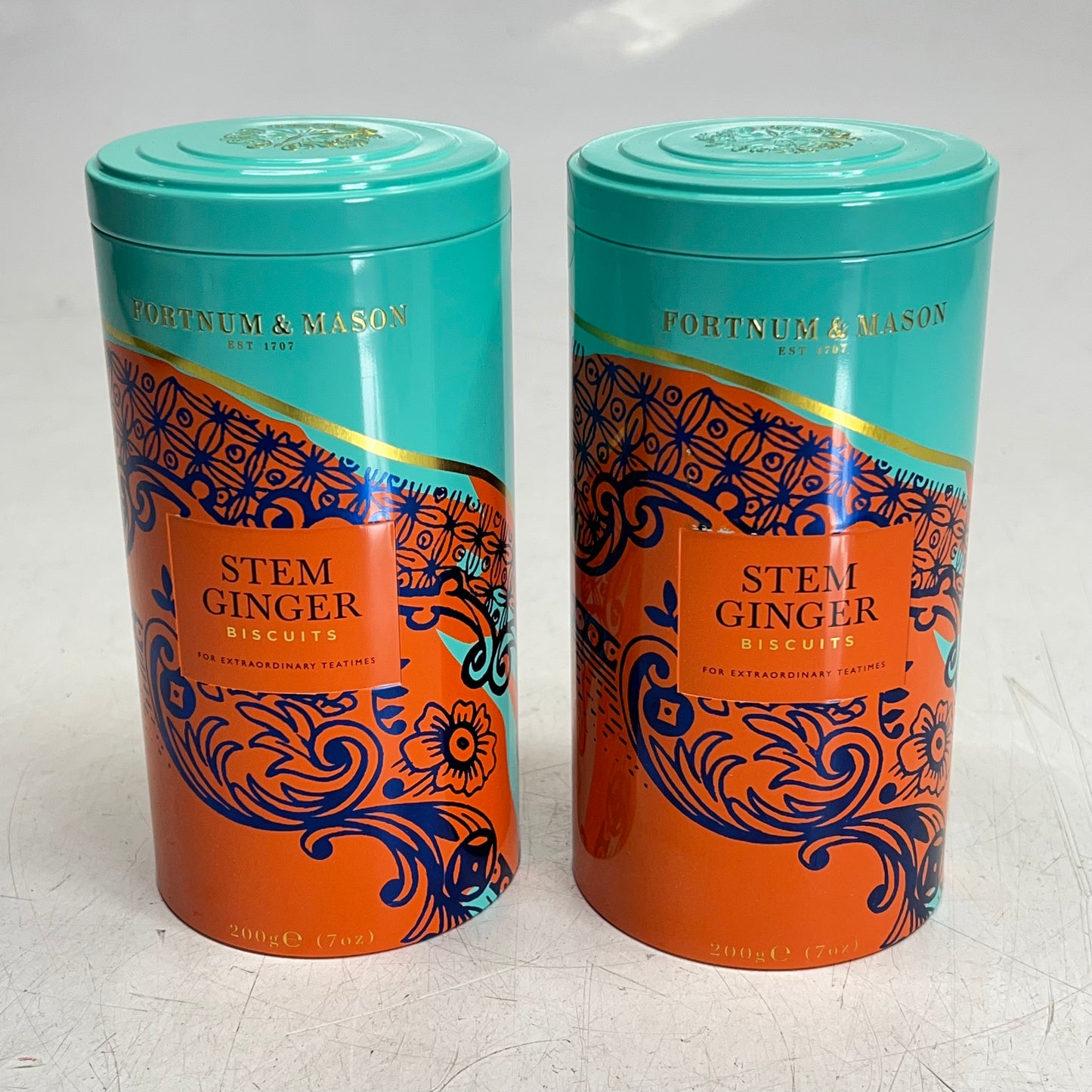 ZA@ FORTNUM & MASON (2 PACK) Stem Ginger Biscuits 7oz 200g BB 05/26