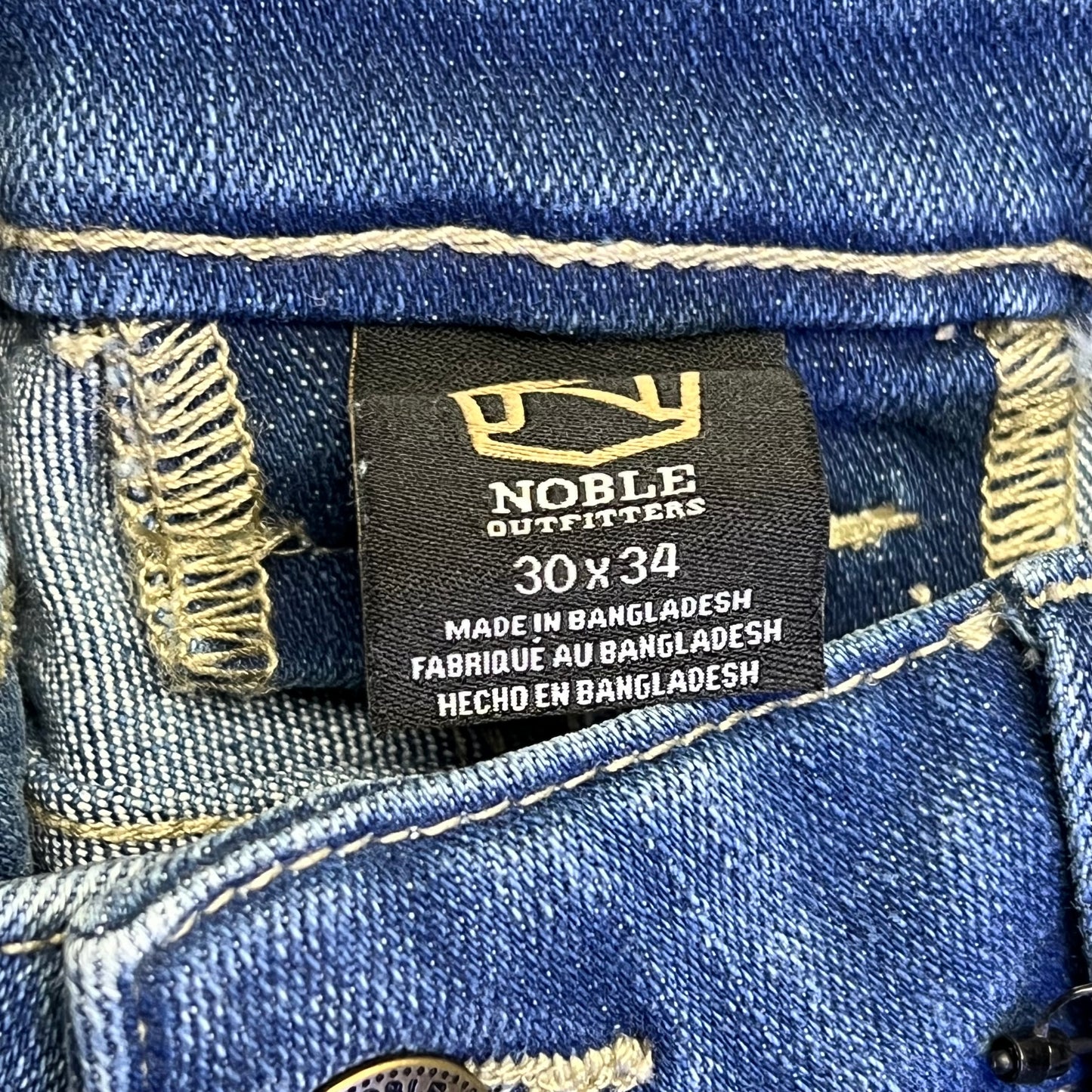 NOBLE OUTFITTERS Flex Denim 5-Pocket Work Pant Men's Sz 30x34 Stonewash 18458