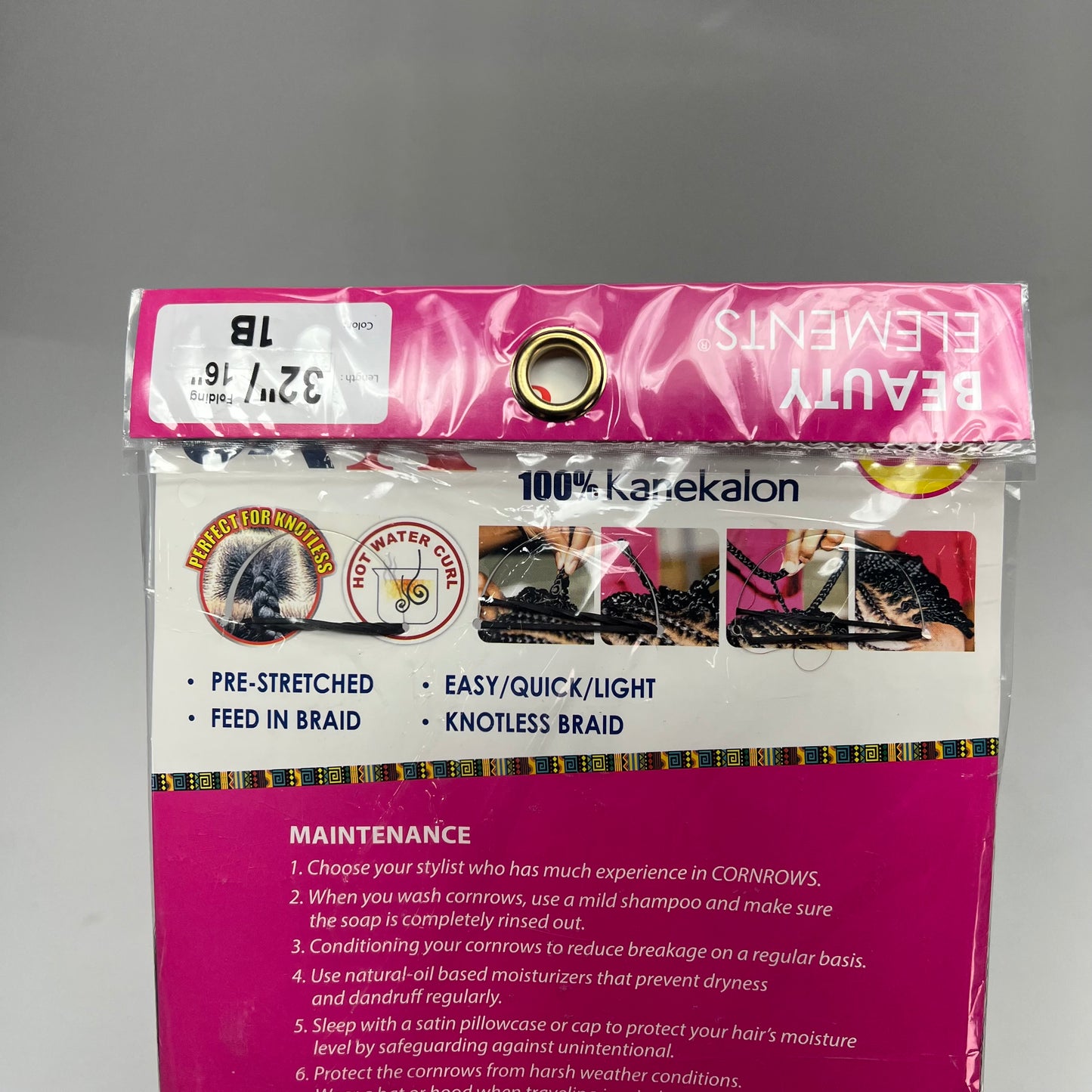 ZA@ BEAUTY ELEMENTS  Pre-stretched 3x X-Pression 100% Kanekalon Realistic 32" B|lack