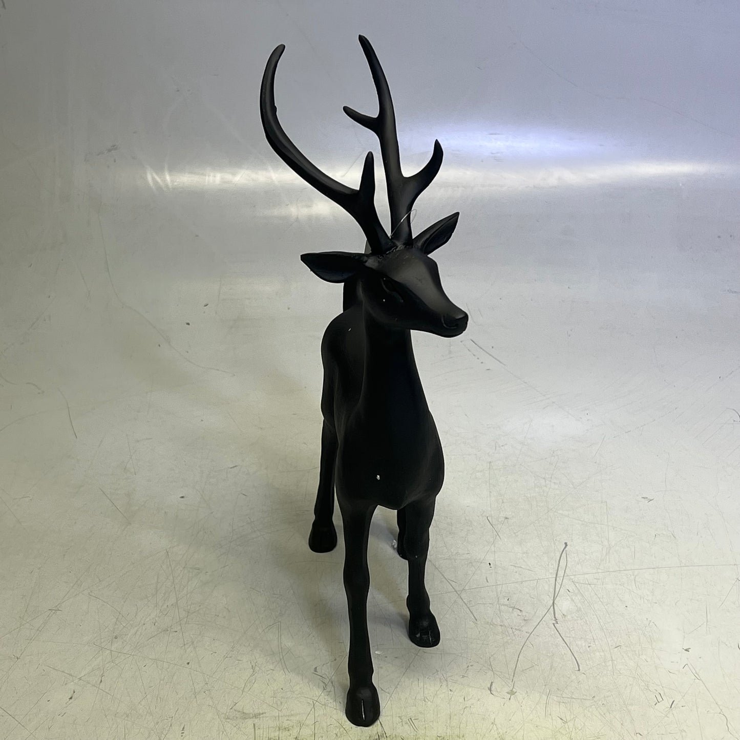 RAZ IMPORTS  Resin Holiday Decoration Deer 16.25" Matte Black 4018172B