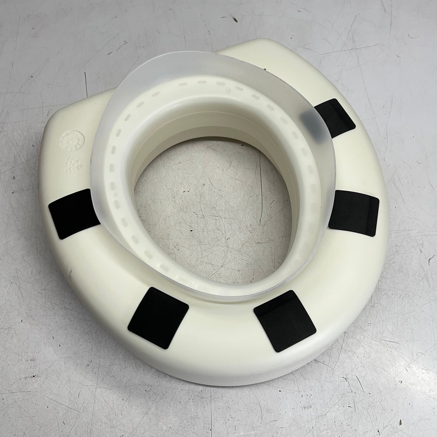 HEALTH SMART Portable Elevated Round Toilet Seat Riser  5" White 522-1508-1901